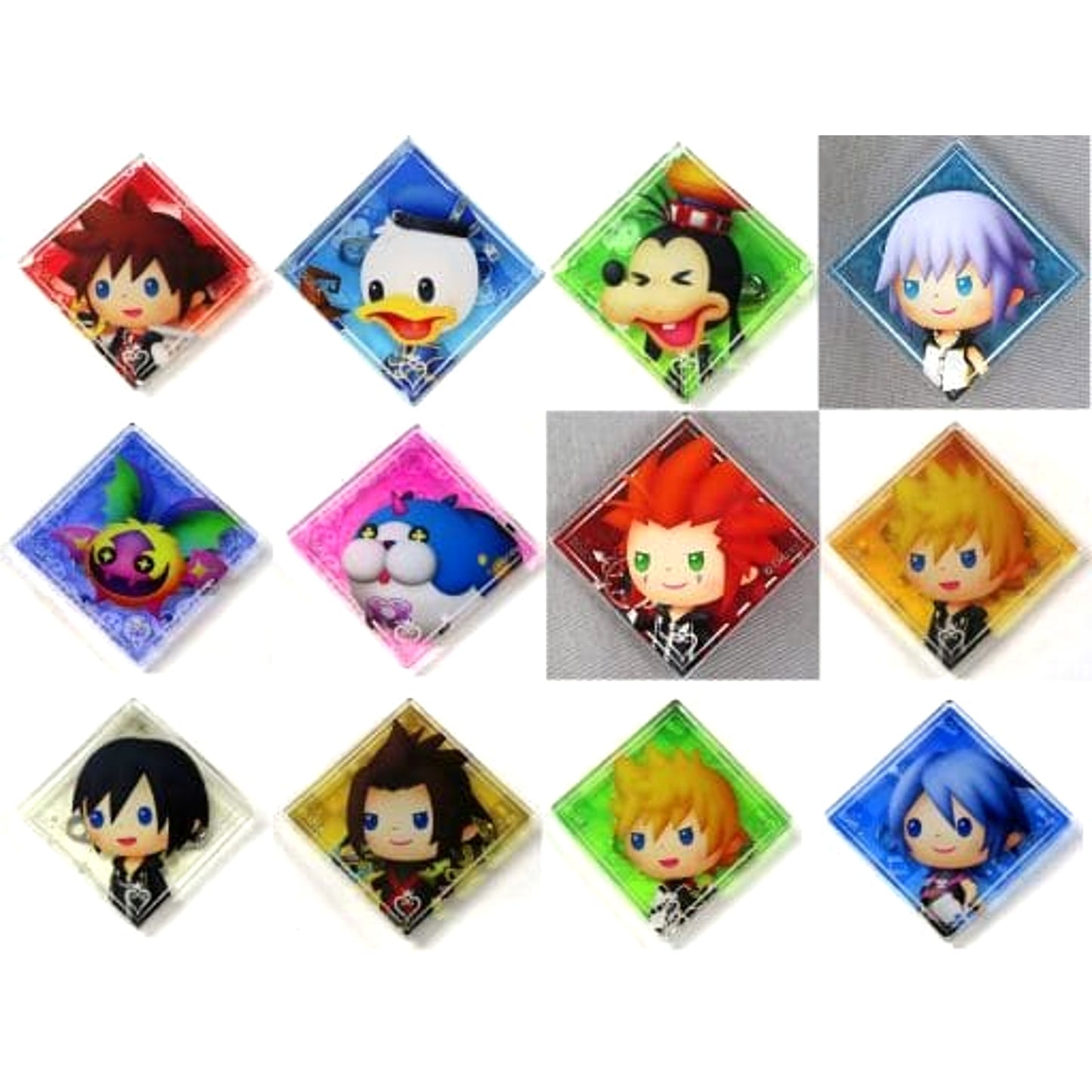 Sora & Others Kingdom Hearts Melody of Memory All 12 Types Set Acrylic Badge Collection B Oh My Cafe Artnia Square Enix Cafe Limited [USED]