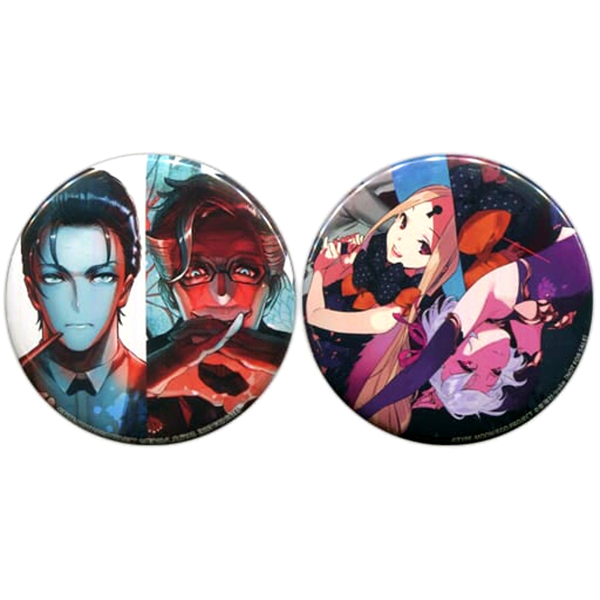 Fate/Grand Order Group Special Can Badge 2-Piece Set Chaldea Case Files file.01 and file.02 Animate Purchase Bonus [USED]