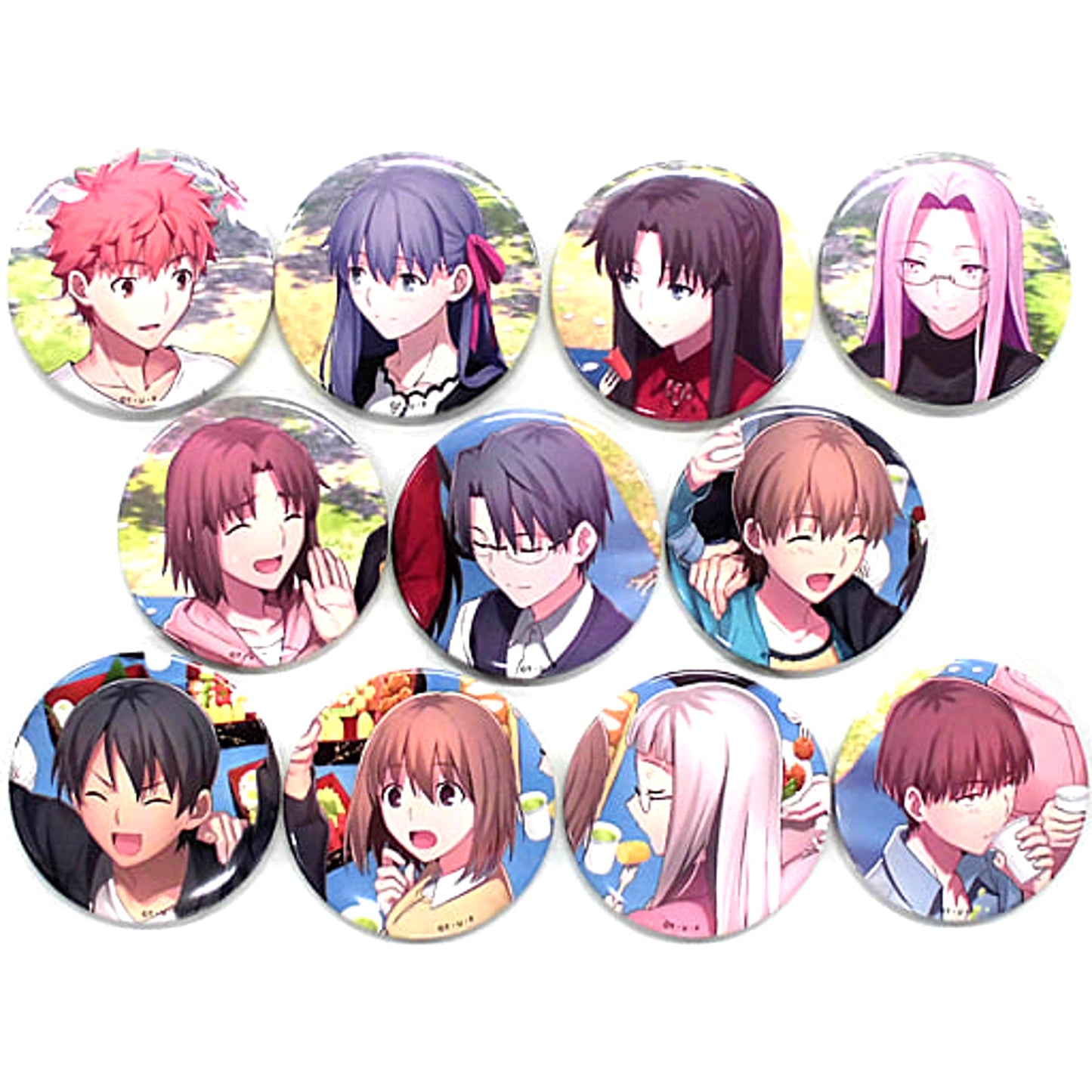 Sakura Matou & Others Fate/stay night: Heaven's Feel III. spring song Set of 11 75mm Button Air Comiket 2 Limited New Spring Set Included Items [USED]