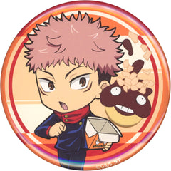 Jujutsu Kaisen Yuji Itadori Facing Left Trading Can Badge Bakudan Yaki Honpo 2nd Limited Buttons [USED]