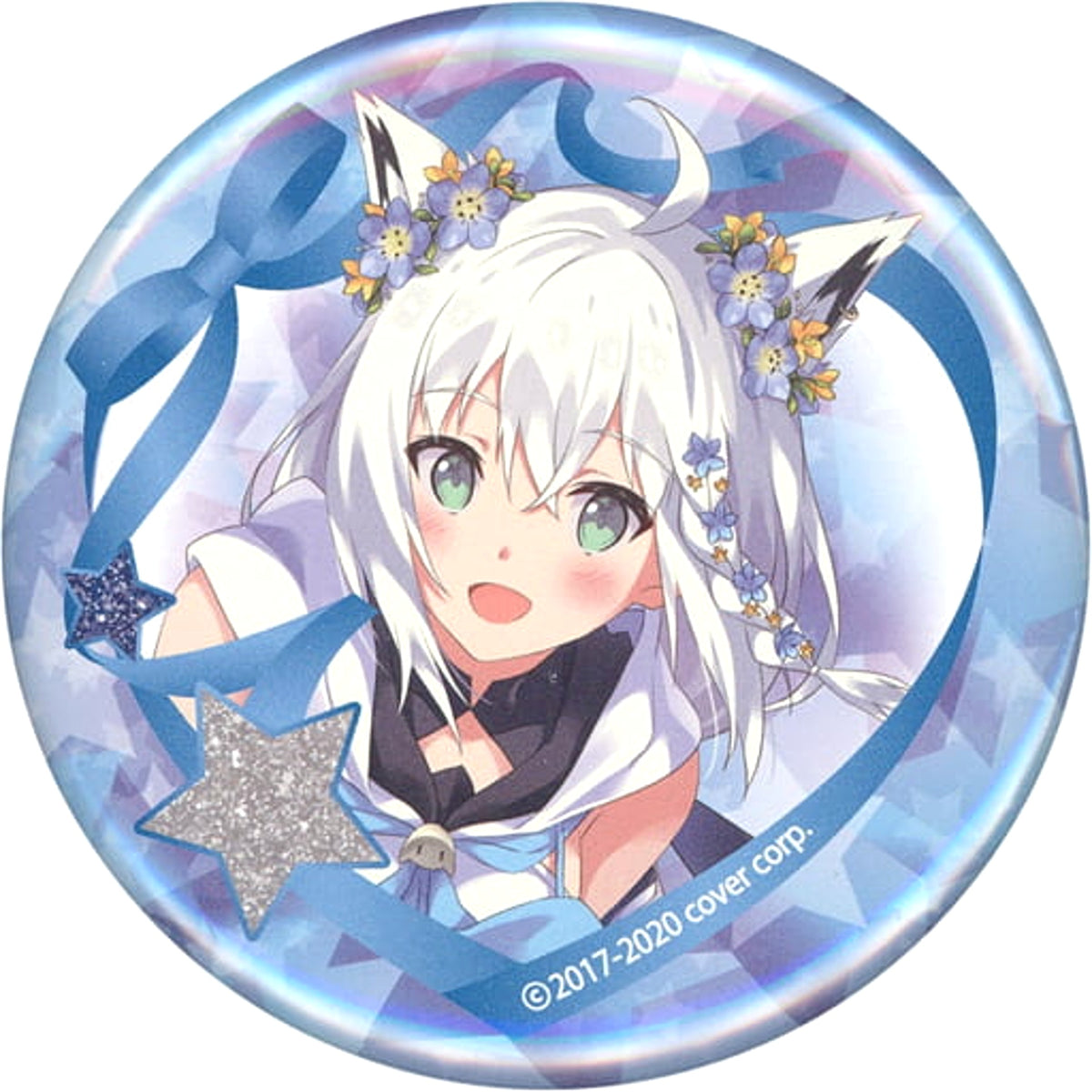 VTuber Hololive Shirakami Fubuki Close-up Trading Can Badge Joypolis Happy Party Limited Buttons [USED]