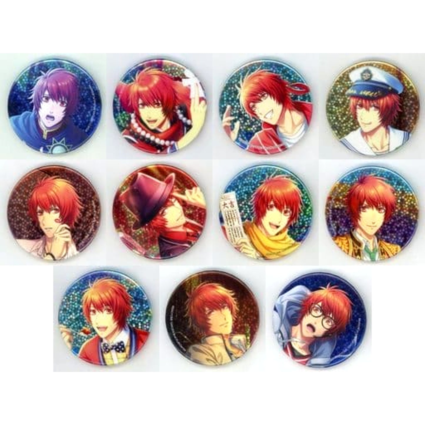 Uta no Prince Sama Shining Live Otoya Ittoki Trading Star Hologram Can Badge Otoya Ittoki Collection animate Limited All 11 Types Set Buttons [USED]