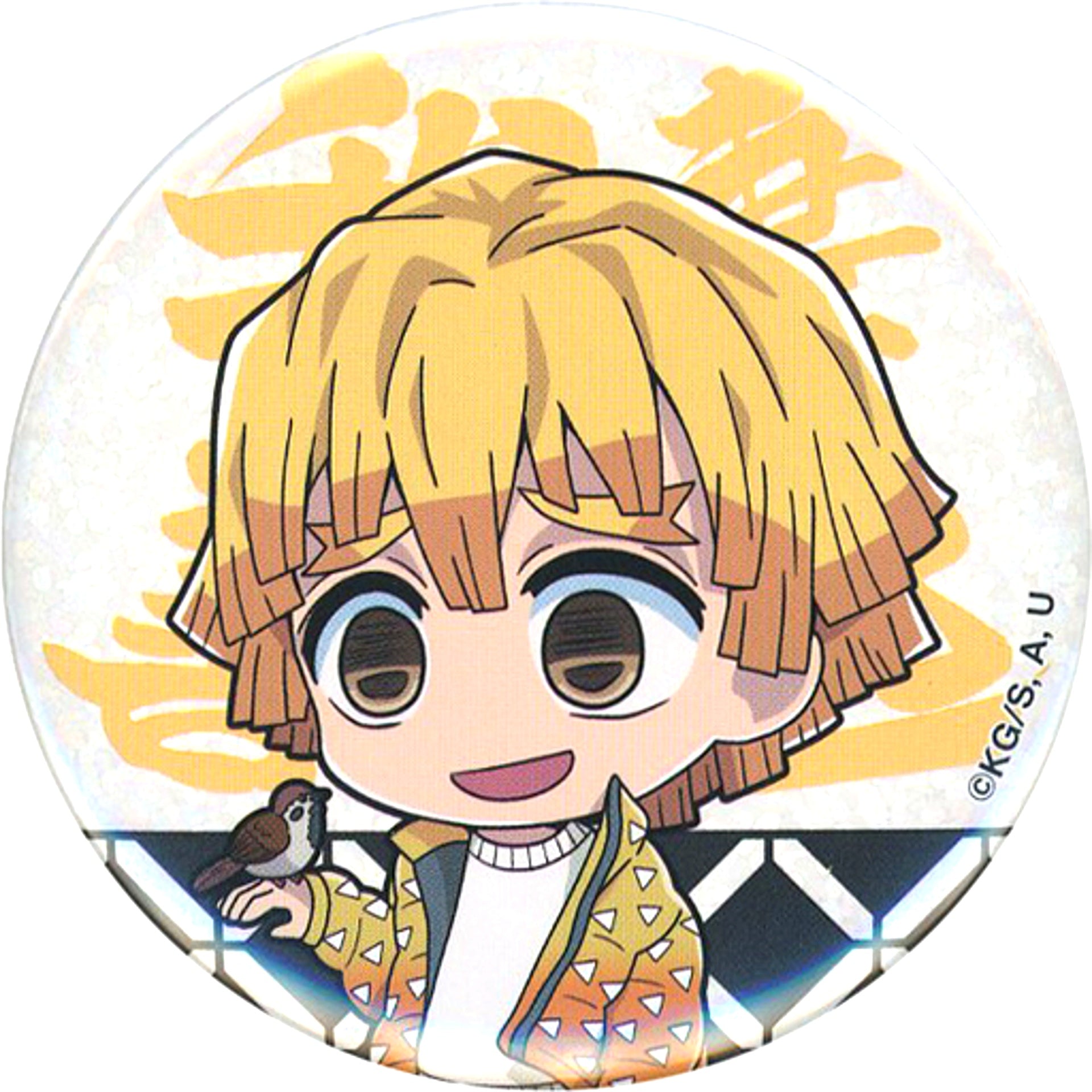 Zenitsu Agatsuma Demon Slayer atmos Hologram Button [USED]