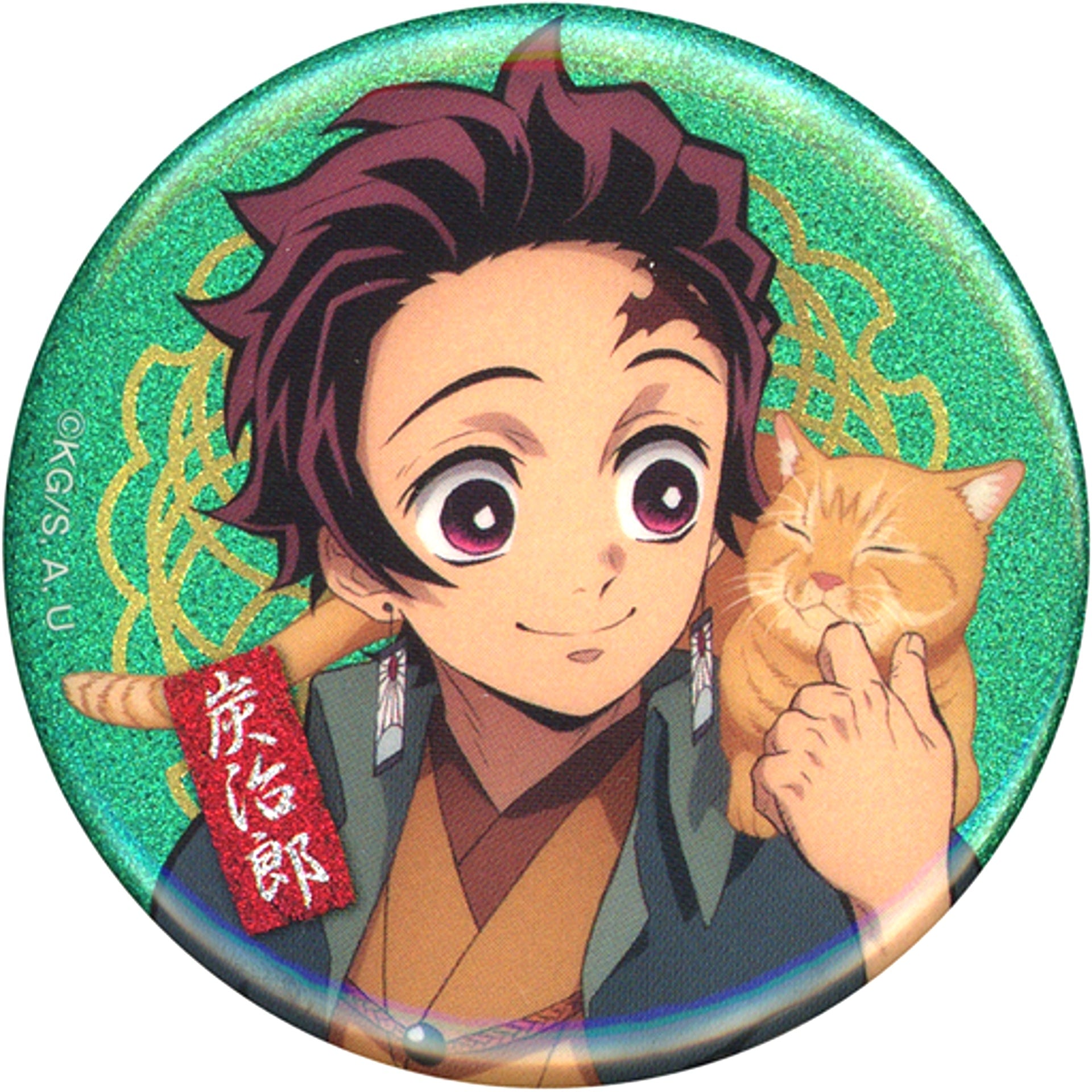 Tanjiro Kamado Sparkle ver. Demon Slayer 56mm Button Collection Namjatown Days with Cats [USED]
