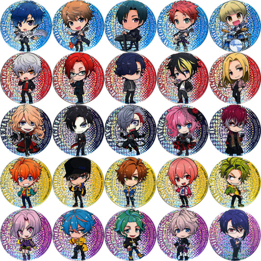 Set of 25 Group ARGONAVIS from BanG Dream! AAside Puchi Gonavis Trading Holo Button Animate Limited [USED]