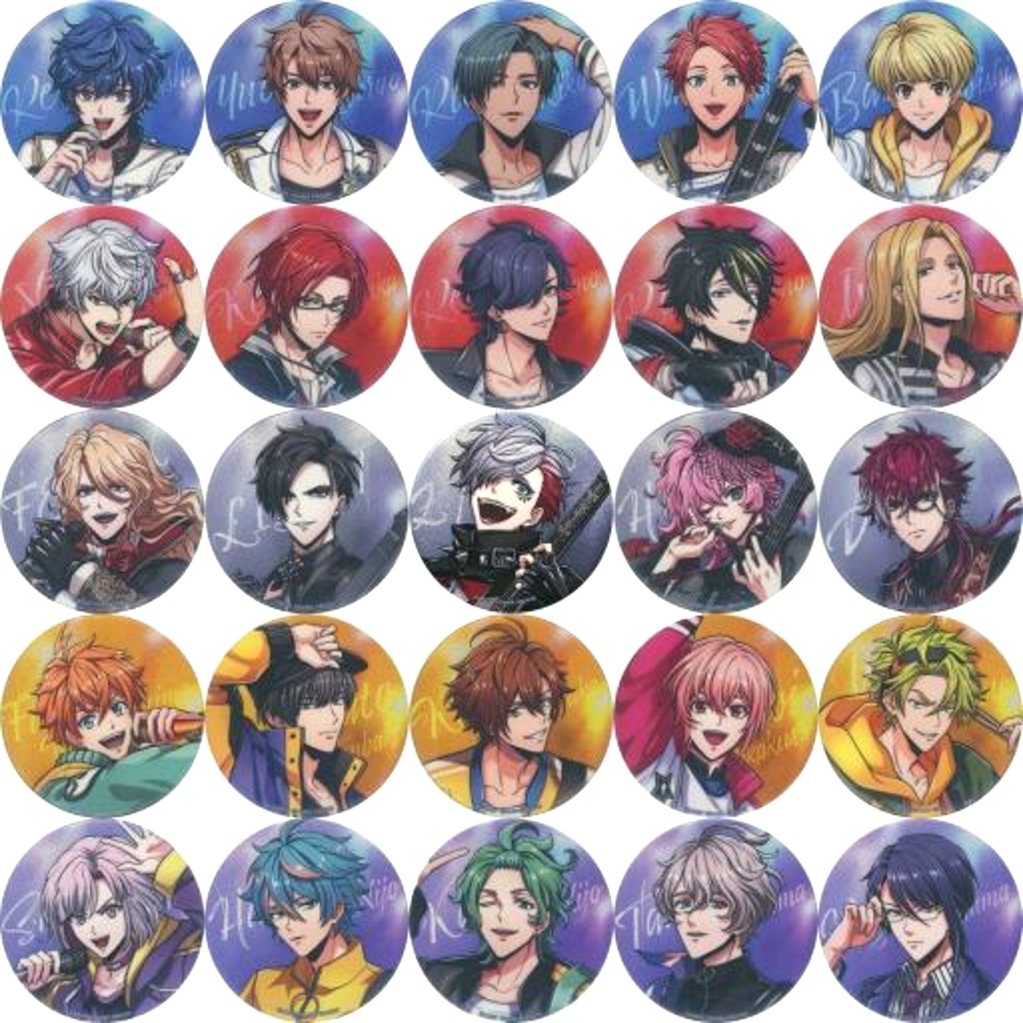 Set of 25 BanG Dream! Argonavis AAside Trading Big Holo Button vol.2 Animate Limited [USED]