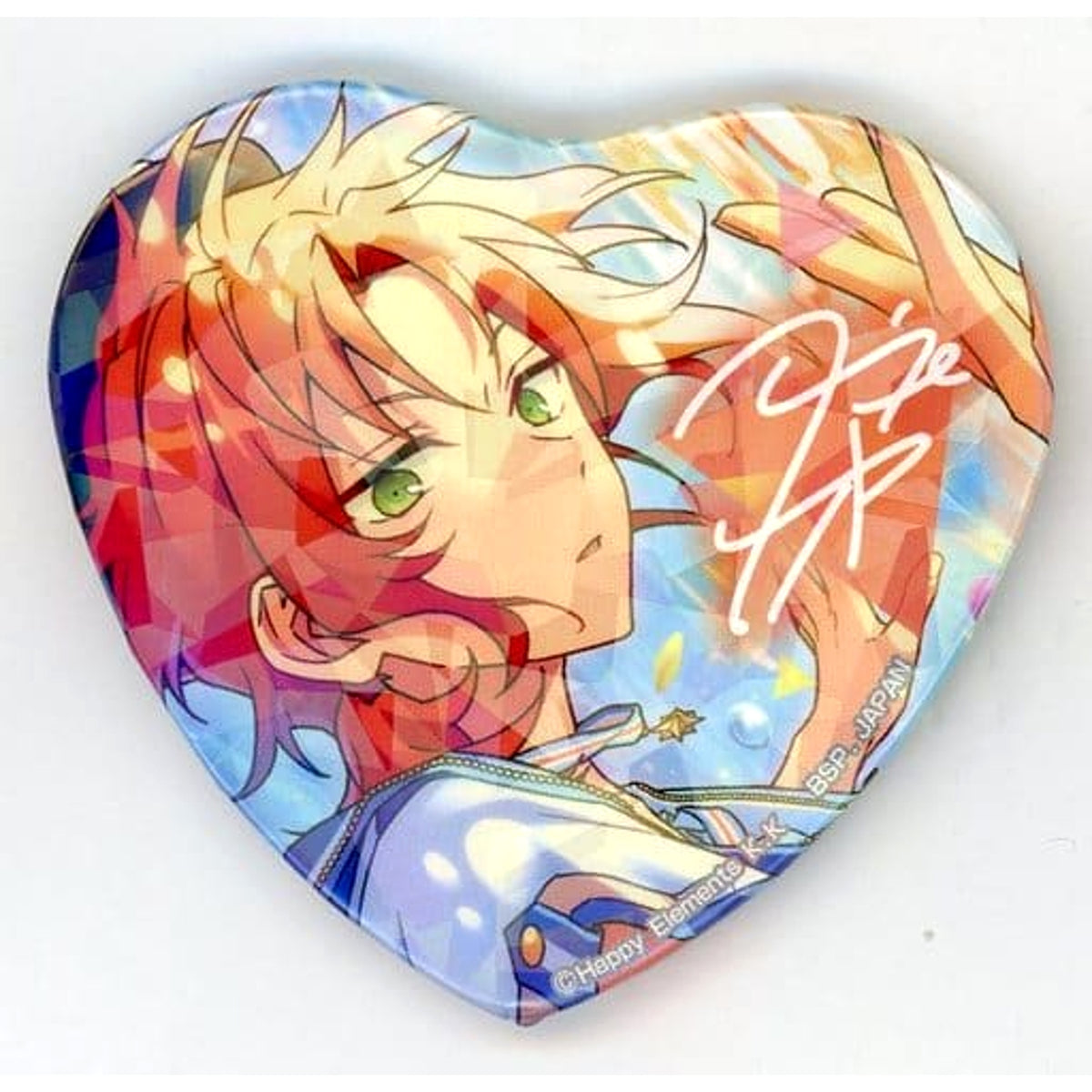Ensemble Stars! Leo Tsukinaga TORUPAKA! Heart Shaped Can Badge Vol.5 Ver.B Buttons [USED]