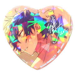Ensemble Stars! Jun Sazanami TORUPAKA! Heart Shaped Can Badge Vol.5 Ver.B Buttons [USED]
