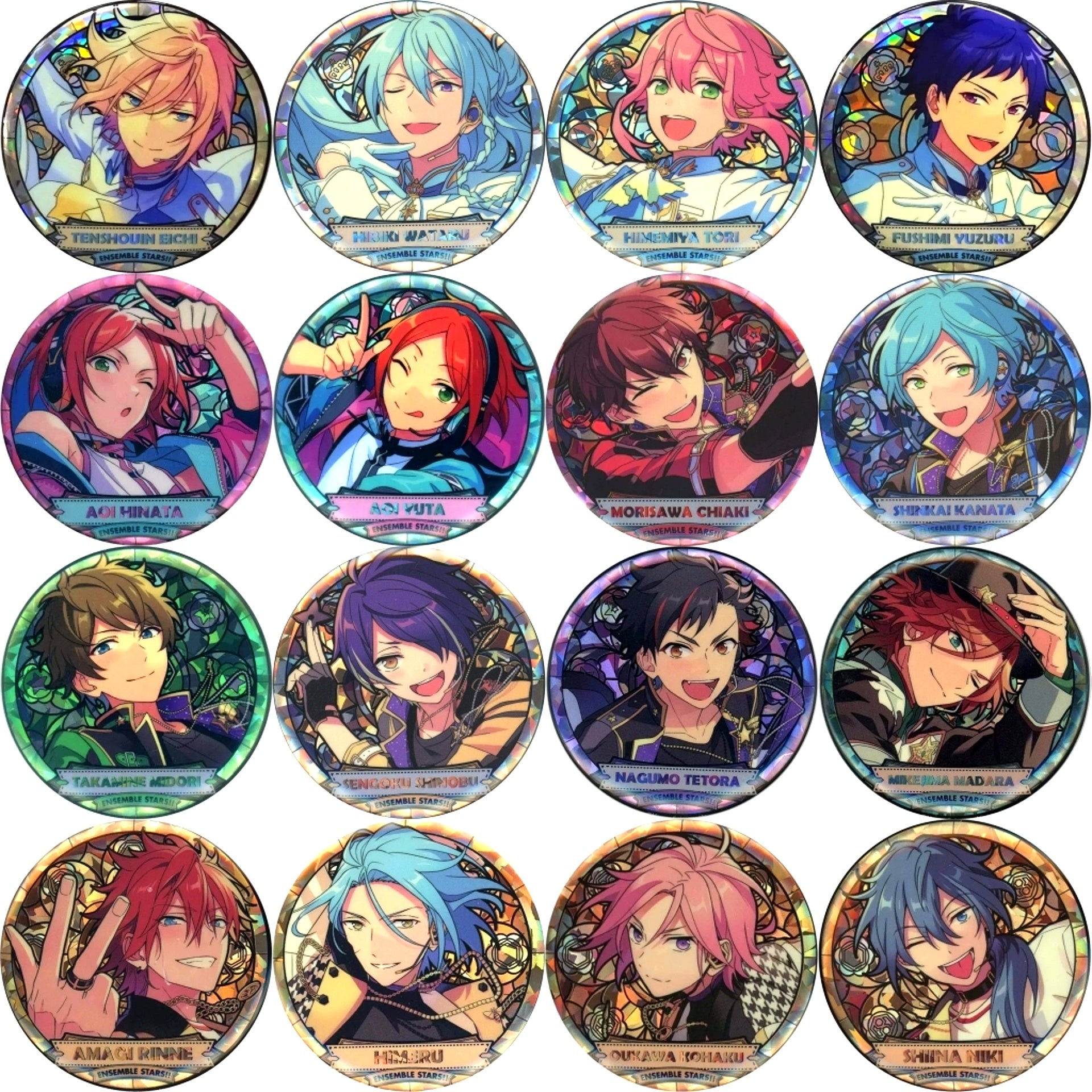 Set of 16 Ensemble Stars Window Door Flower Window Badge A China Limited [USED]