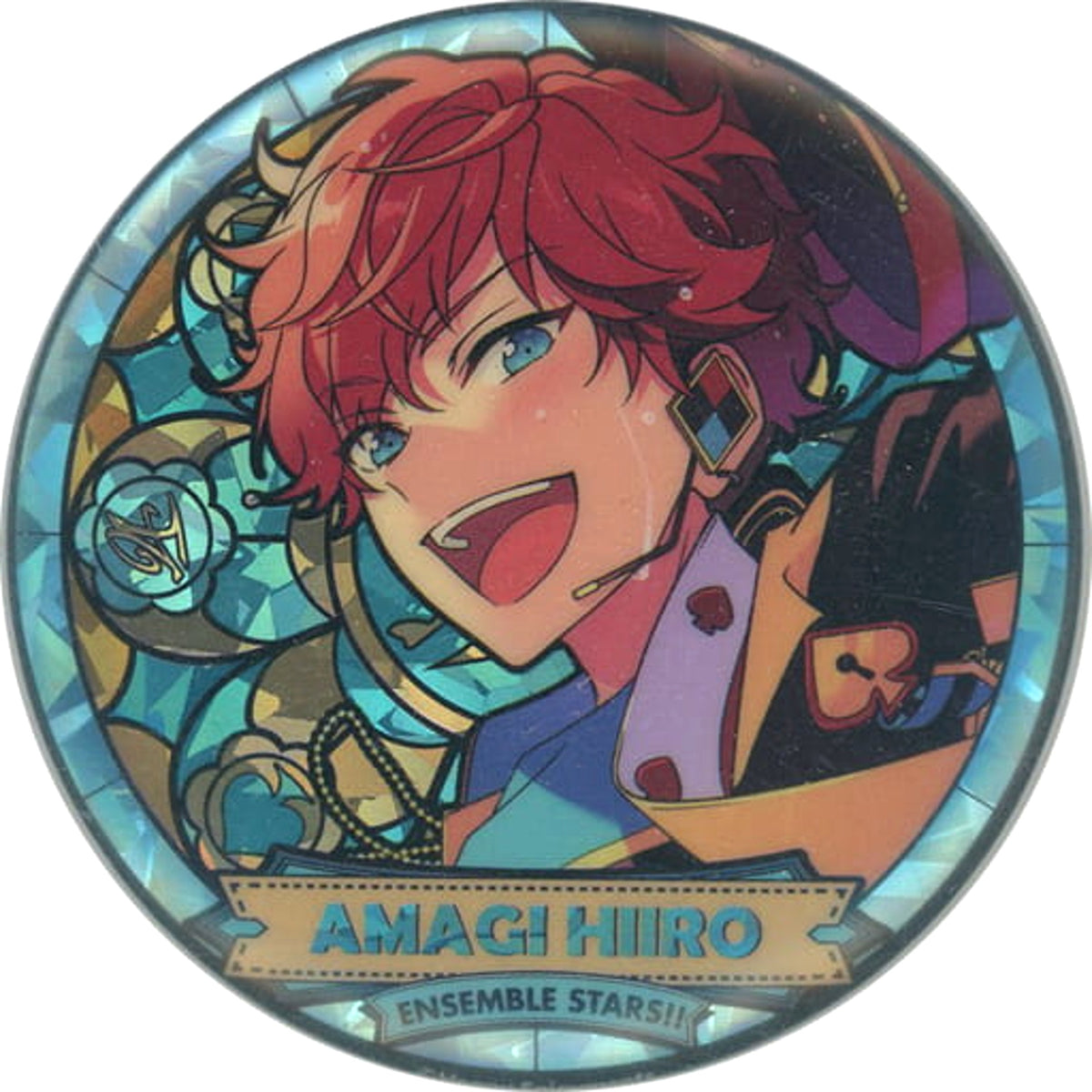 Ensemble Stars!! Hiiro Amagi Flower Window Can Badge B China Limited Buttons [USED]