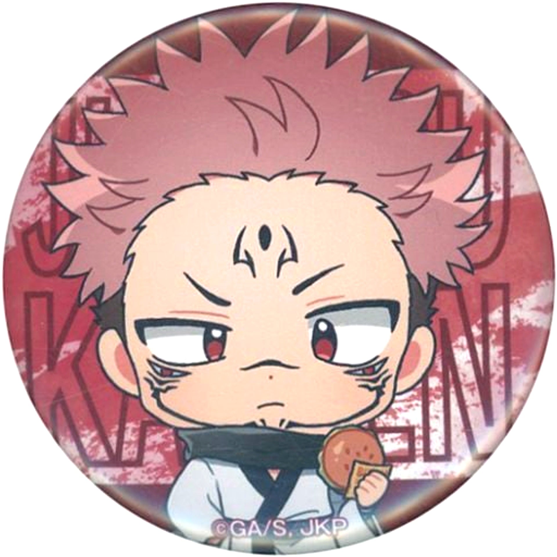 Ryomen Sukuna Jujutsu Kaisen Sega Collaboration Cafe Deformed Button [USED]