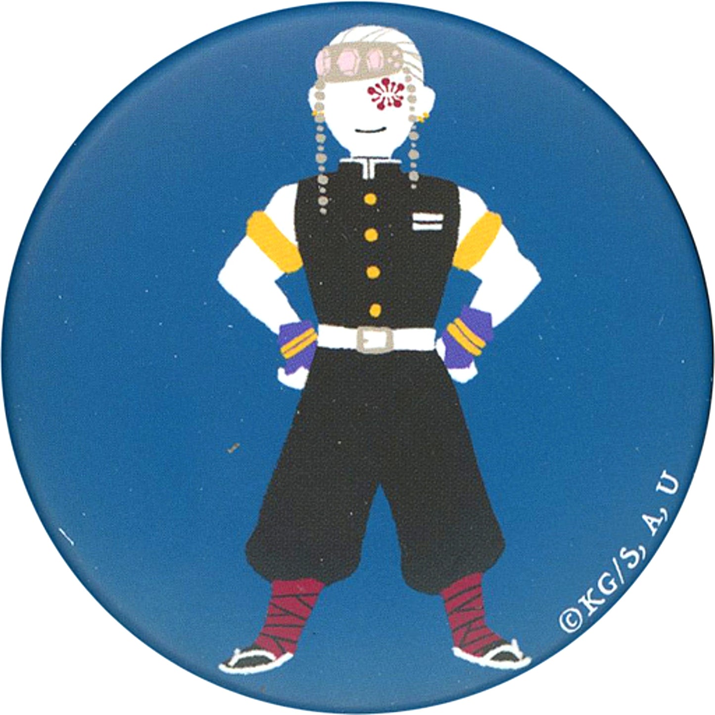 Tengen Uzui Demon Slayer Character Badge Collection Yuru Palette B Button [USED]