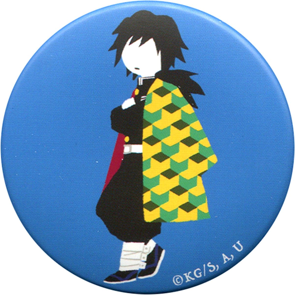 Giyu Tomioka Demon Slayer: Kimetsu no Yaiba Chara Badge Collection Yuru Palette Button B [USED]