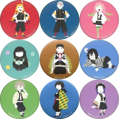 Demon Slayer: Kimetsu no Yaiba Mitsuri Kanroji & Others Yuru Palette B Character Badge Collection All 9 Types Set Buttons [USED]