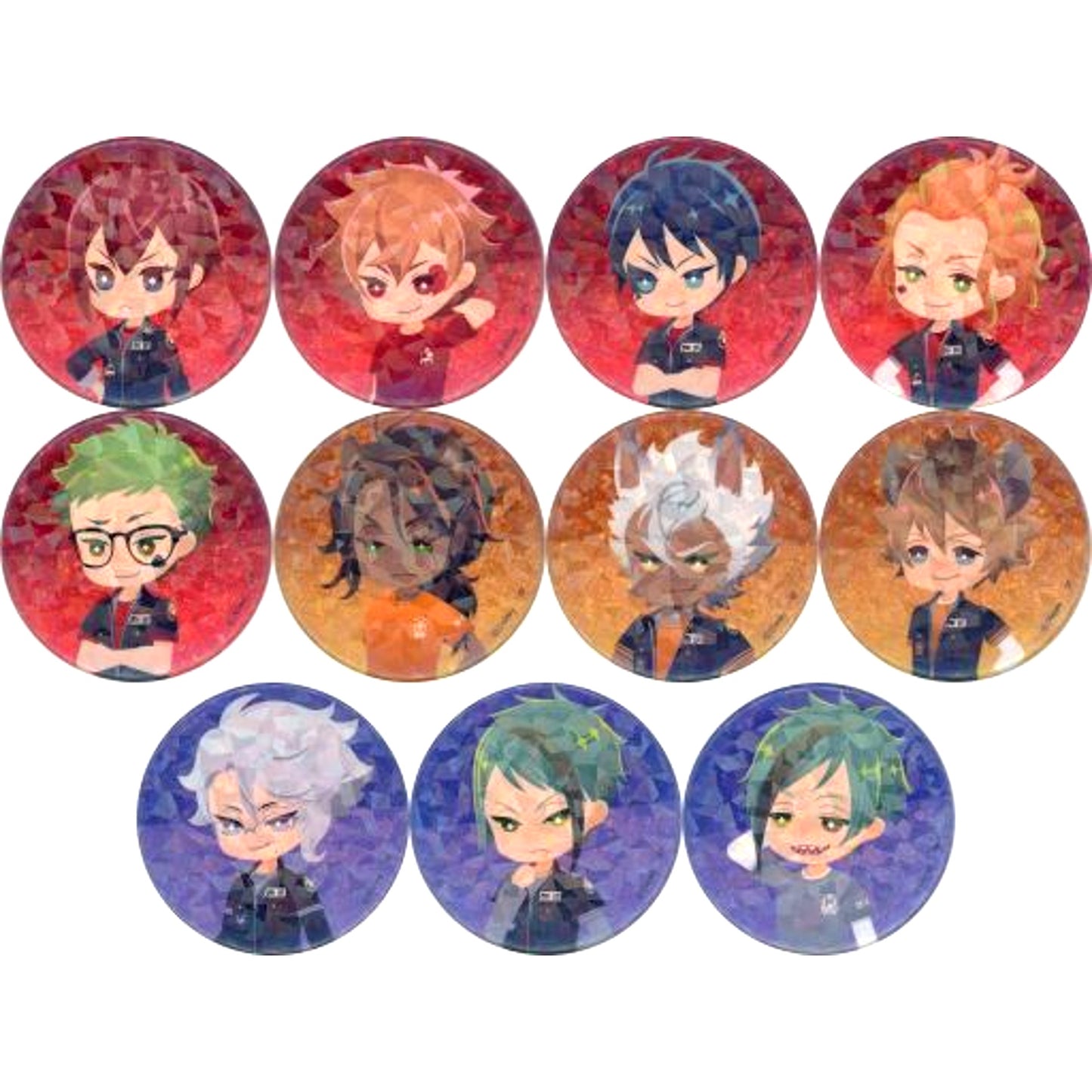 Set of 11 Disney Twisted-Wonderland Blind Button Collection SD PE Uniform Vol.1 [USED]