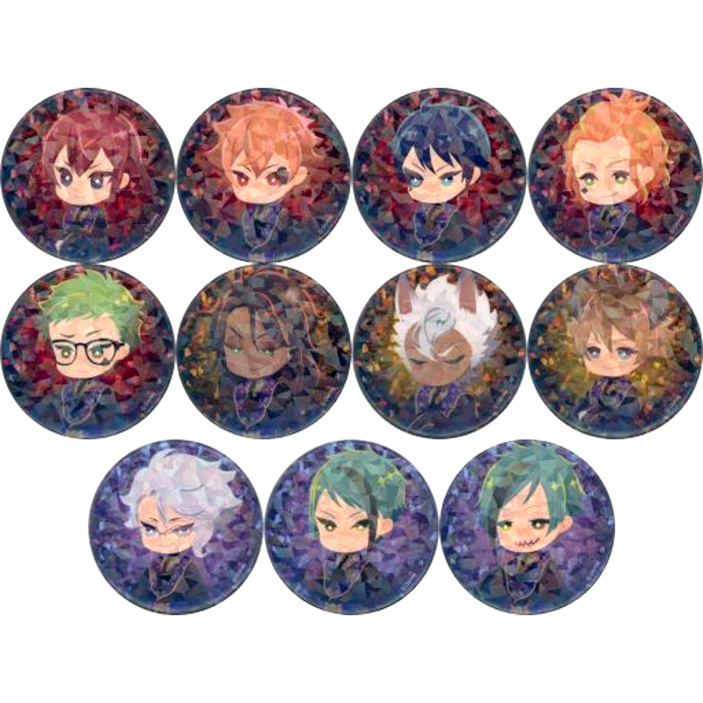 Set of 11 Disney Twisted-Wonderland Blind Button Collection SD Ceremonial Robes Vol.1 [USED]