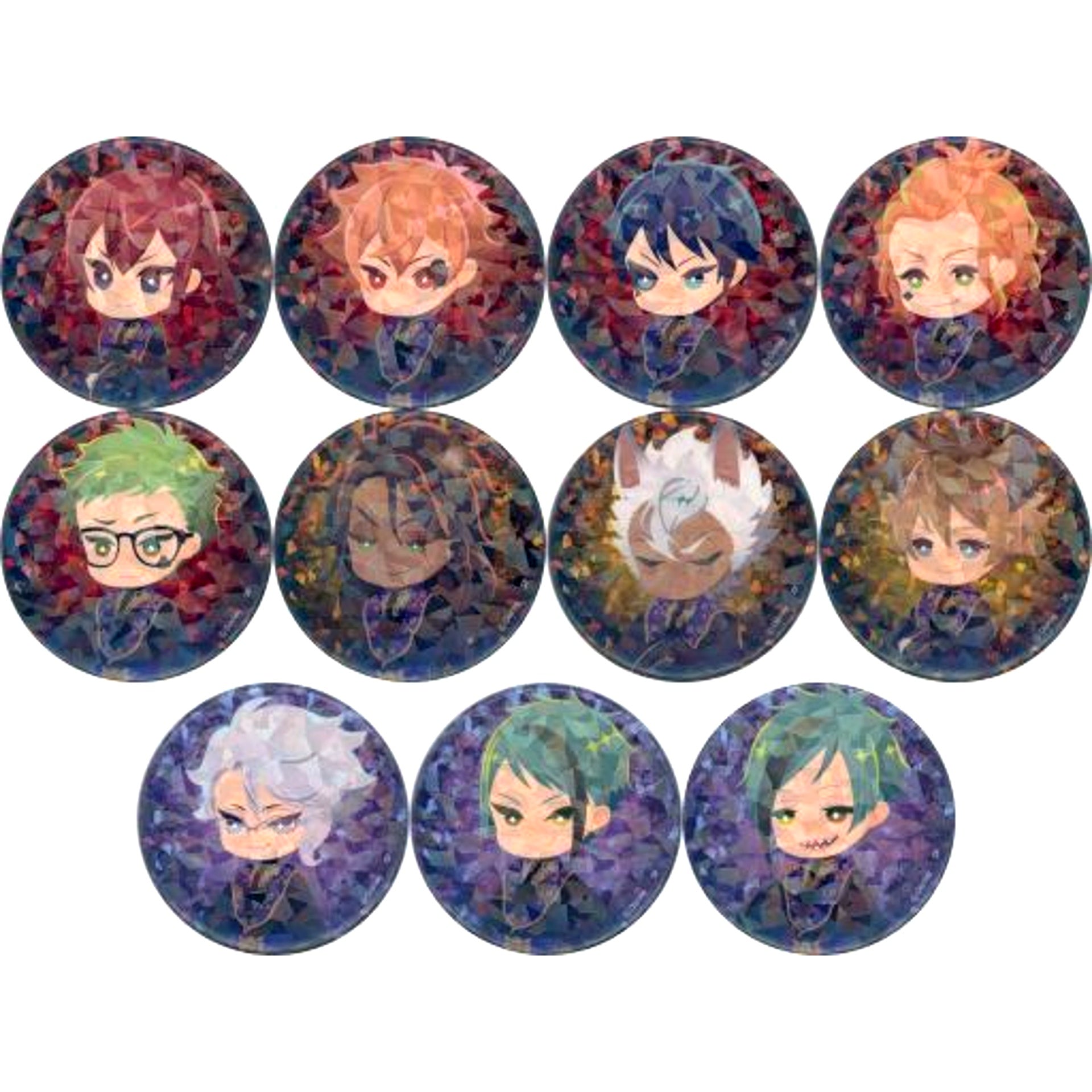 Set of 11 Disney Twisted-Wonderland Blind Button Collection SD Ceremonial Robes Vol.1 [USED]
