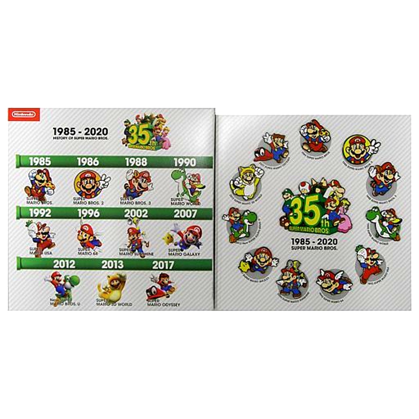 All Characters Pins Full Set Super Mario Bros 35th Anniversary Pins Challenge Winning Item [USED]