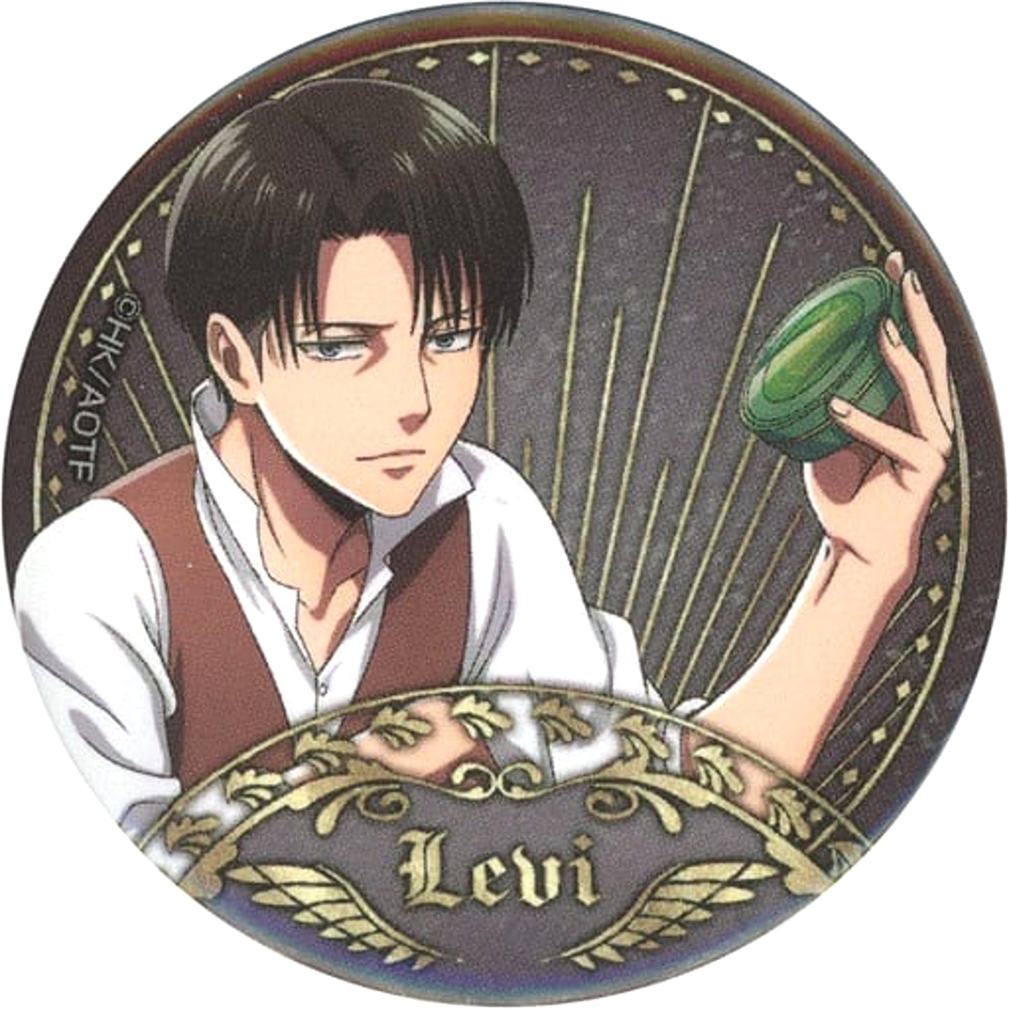 Levi Ackerman Facing Right Attack on Titan Random Button Tokyo Station Ichiban Plaza Pop Up Store Limited Web Order Products [USED]