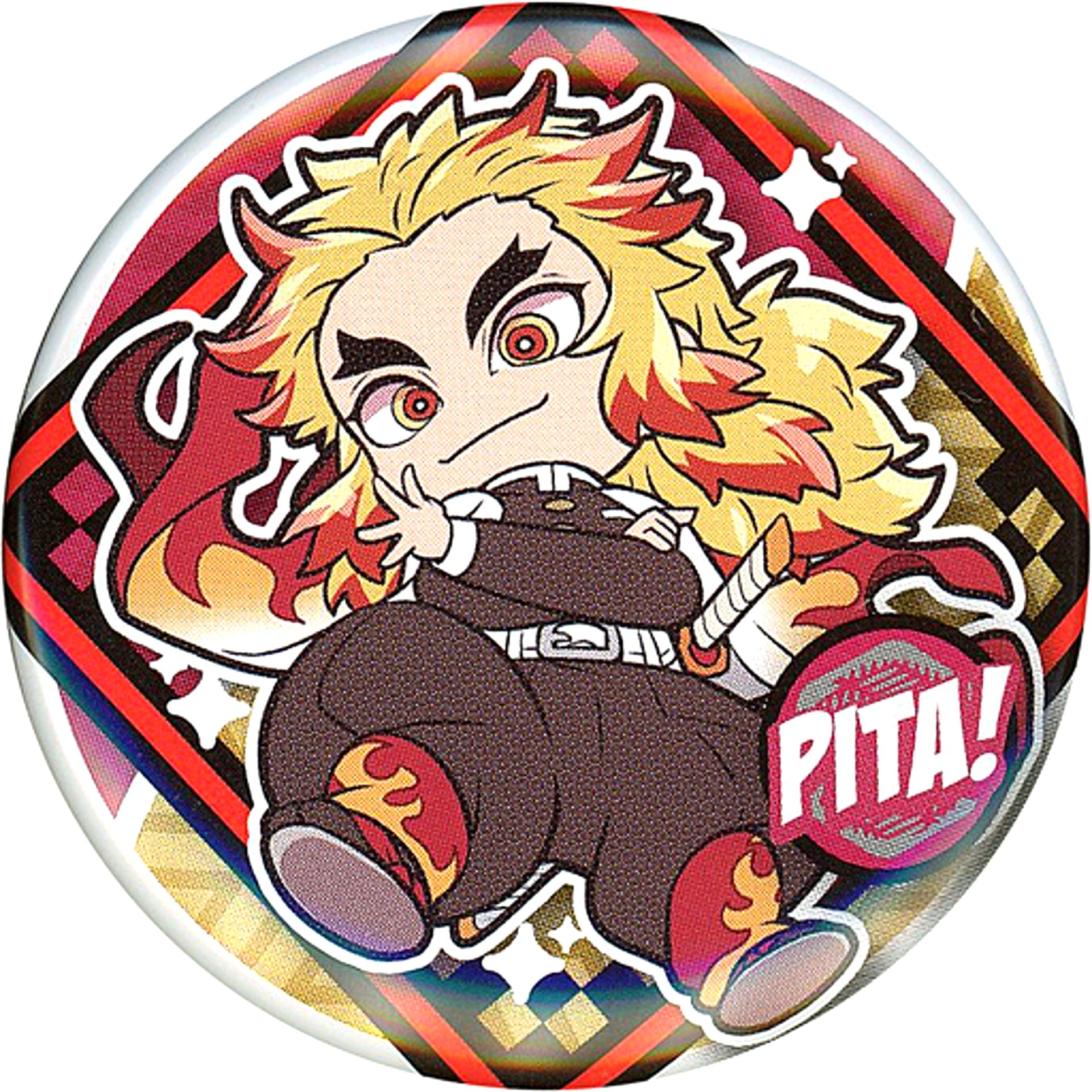 Kyojuro Rengoku Demon Slayer Kimetsu no Yaiba Pita! Deforme Button Vol.5 [USED]