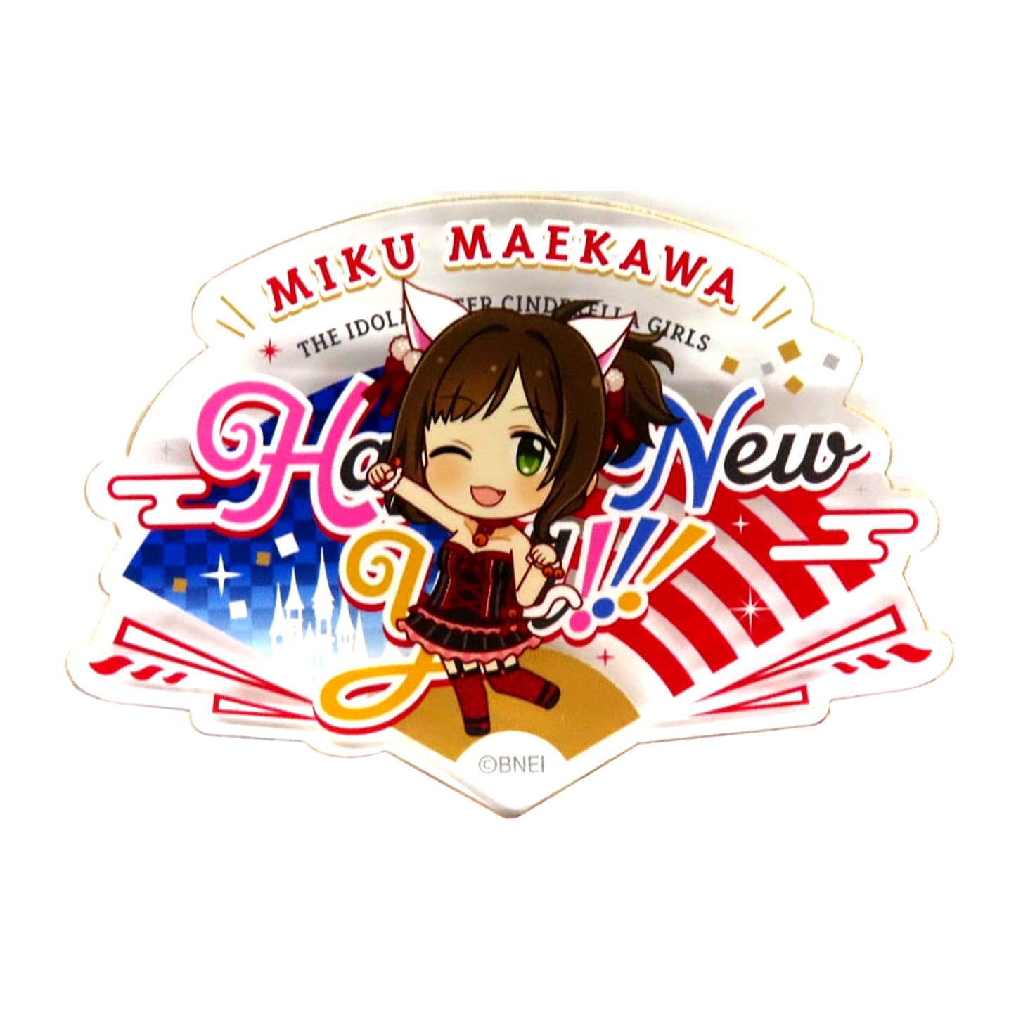 Miku Maekawa Official Produce Badge - Happy New Yell Ver. The Idolmaster Cinderella Girls Broadcast & Live Happy New Yell [USED]