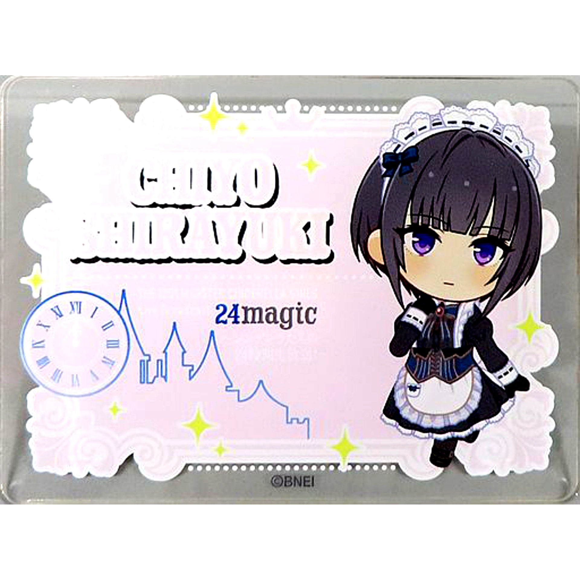 Chiyo Shirayuki - Live Broadcast 24magic Ver. Official Produce Badge The Idolmaster Cinderella Girls Live Broadcast 24magic - Cinderella's 24-Hour Live Broadcast! [USED]