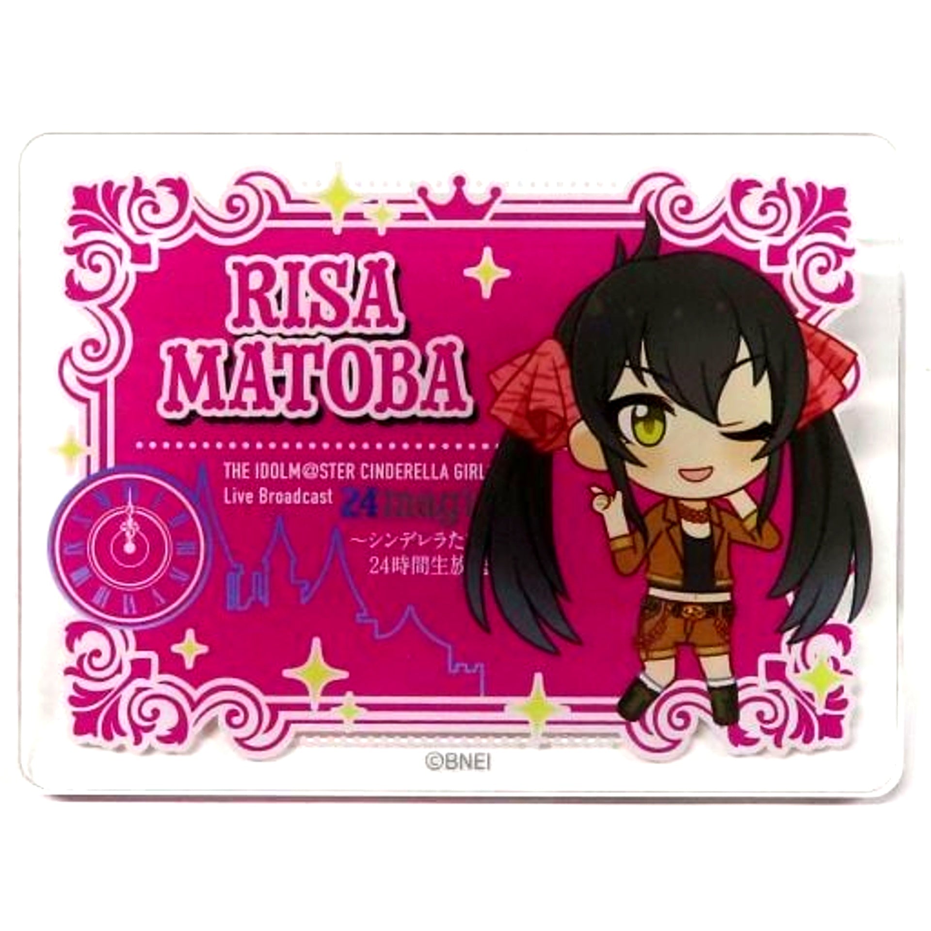 Risa Matoba - Live Broadcast 24magic Ver. Official Produce Badge The Idolmaster Cinderella Girls Live Broadcast 24magic - Cinderella's 24-Hour Live Broadcast! [USED]