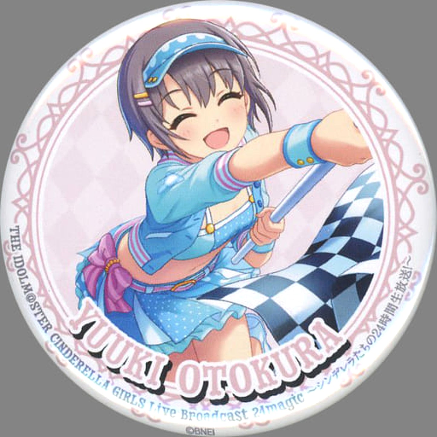 Yuuki Otokura Live Broadcast 24Magic Ver. THE IDOLM@STER Cinderella Girls Live Broadcast 24Magic Cinderella's 24-Hour Live Broadcast! Official Stand Badge [USED]