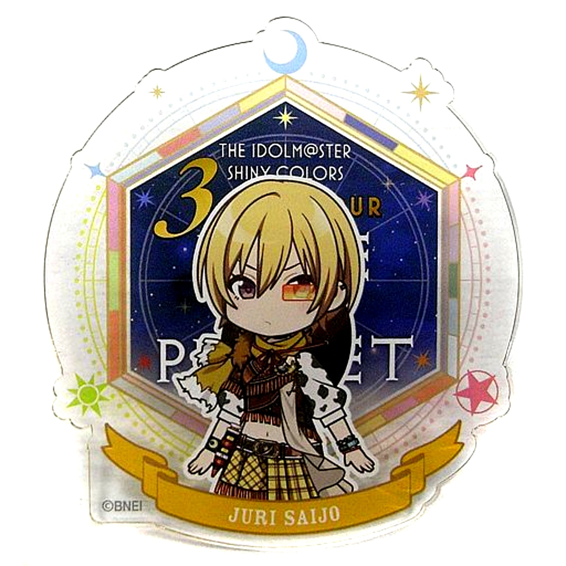 Juri Saijo - 3rd Live Ver. Official Produce Badge The Idolmaster Shiny Colors 3rd Live Tour Piece on Planet [USED]