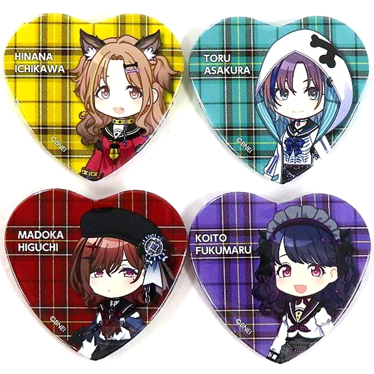 Set of 4 283 Production noctchill Heart Button The Idolmaster Shiny Colors [USED]