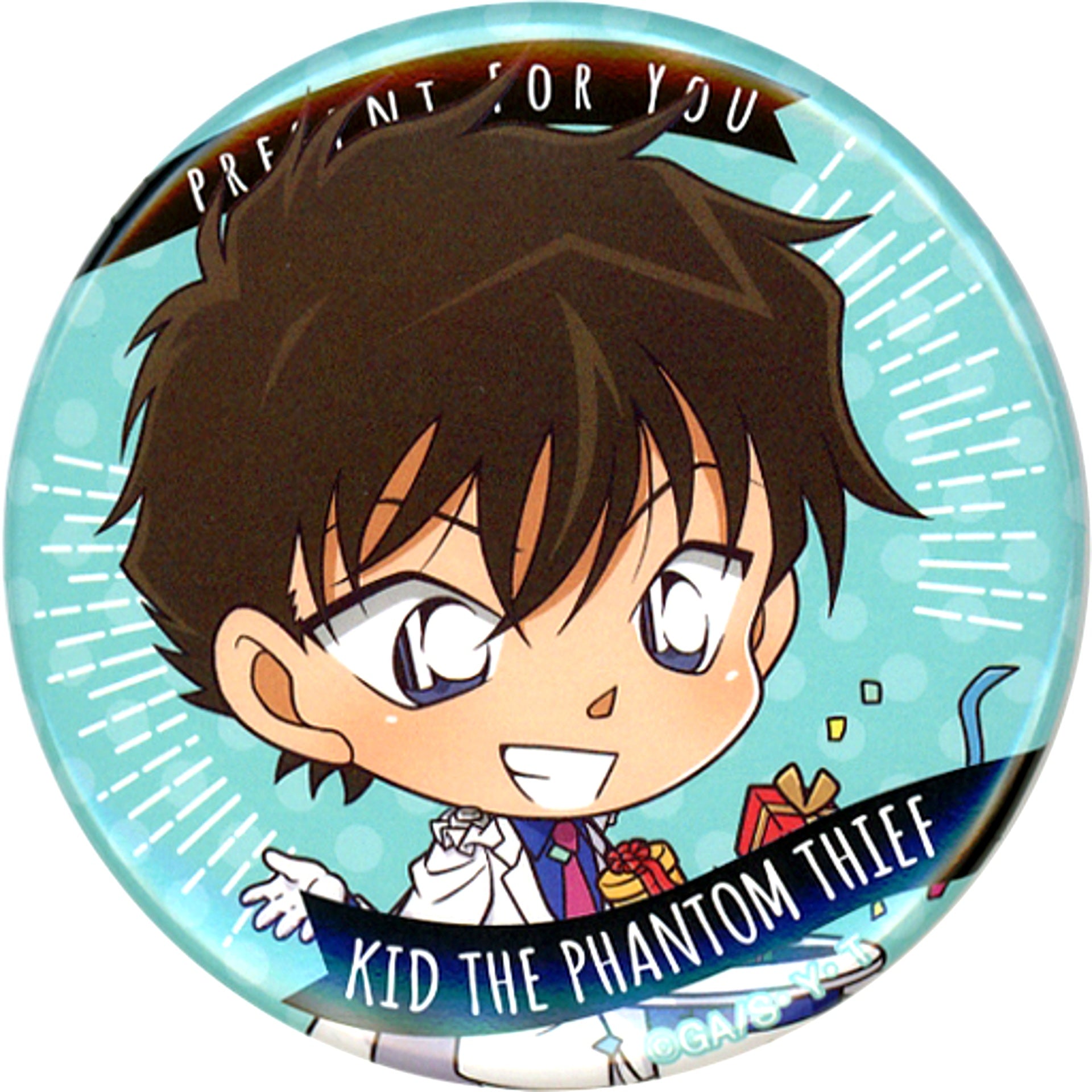 Kaito Kid Detective Conan Trading Button Present Deformed Ver. [USED]