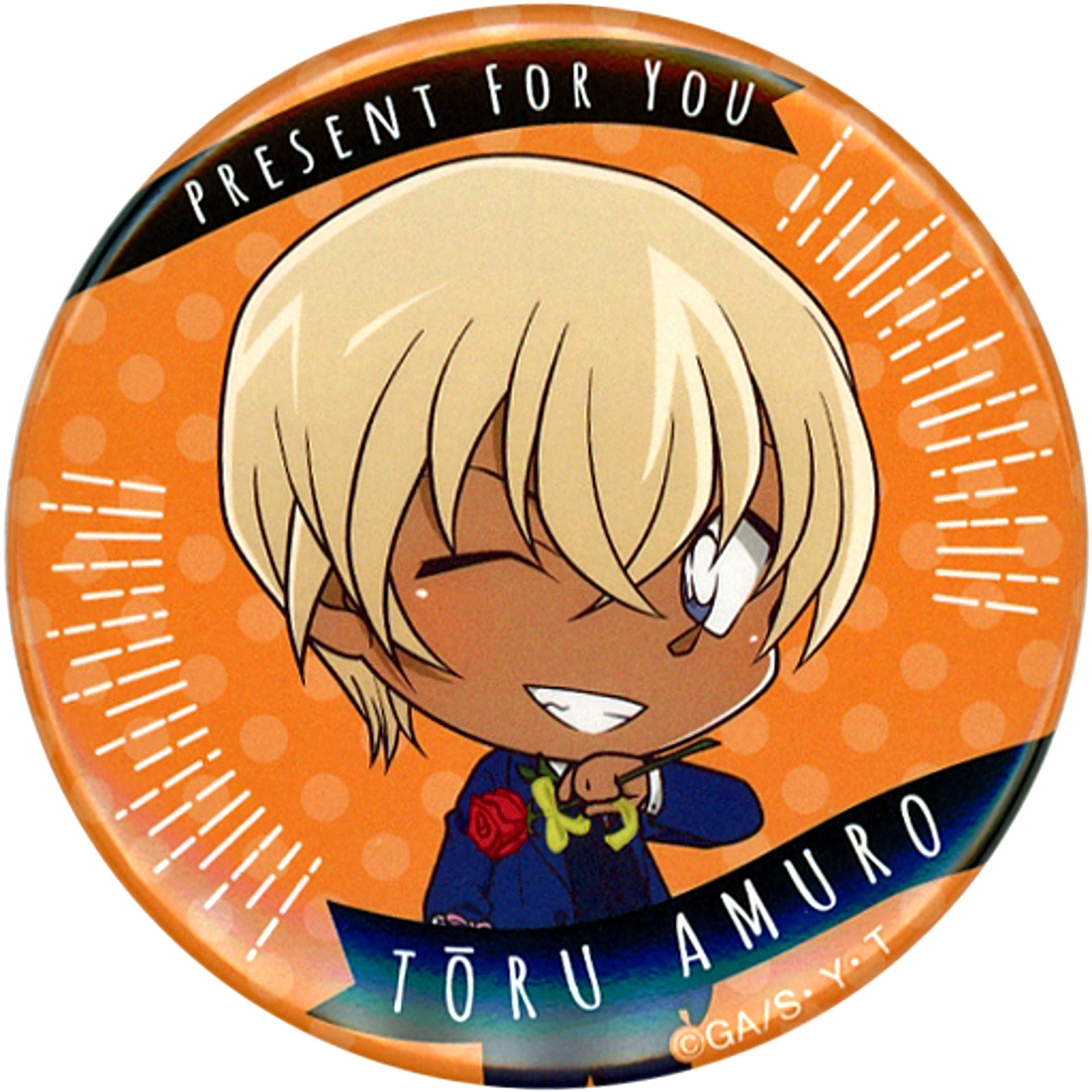 Toru Amuro Detective Conan Trading Button Present Deformed Ver. [USED]