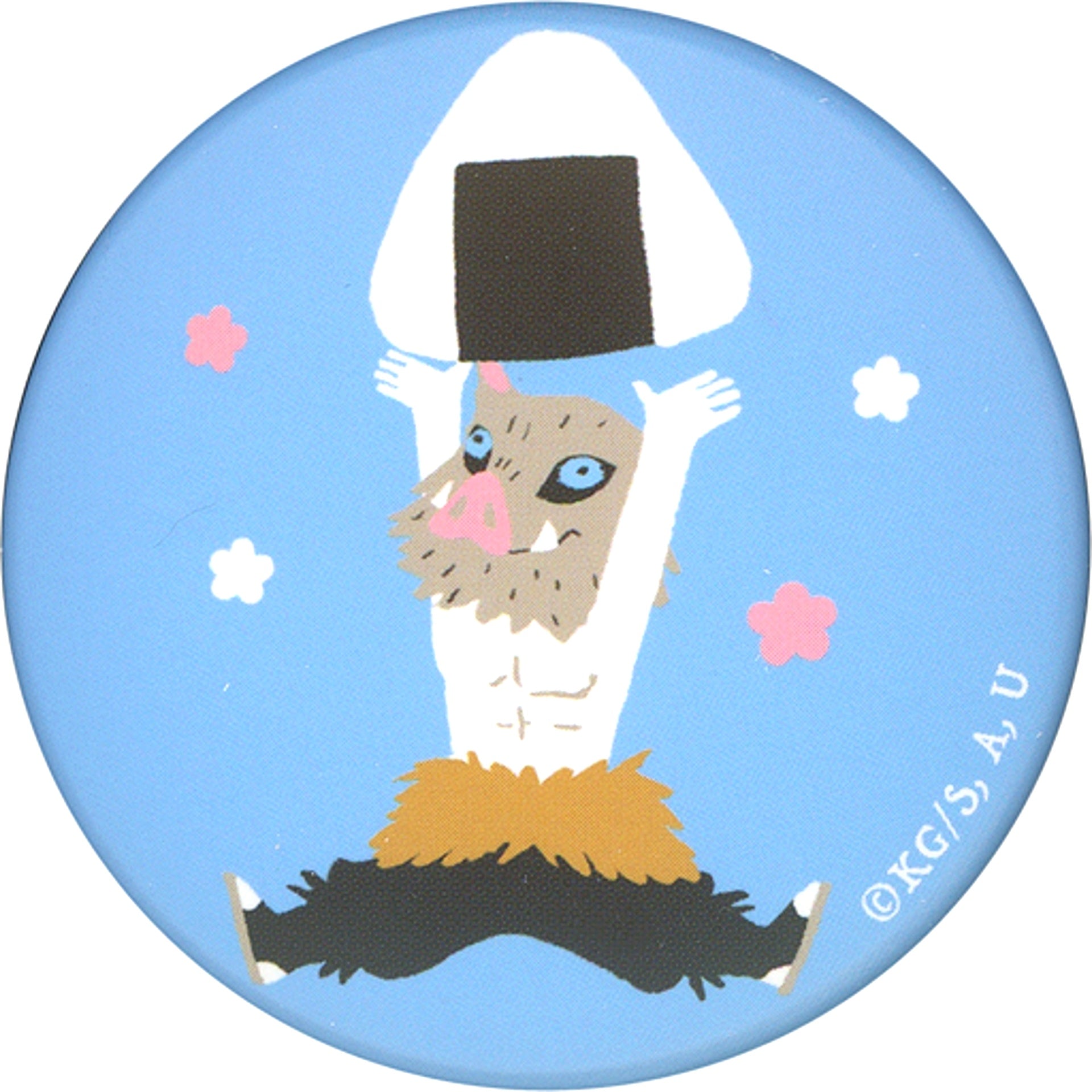 Inosuke Hashibira Demon Slayer: Kimetsu no Yaiba Char Badge Collection Yura Palette A [USED]