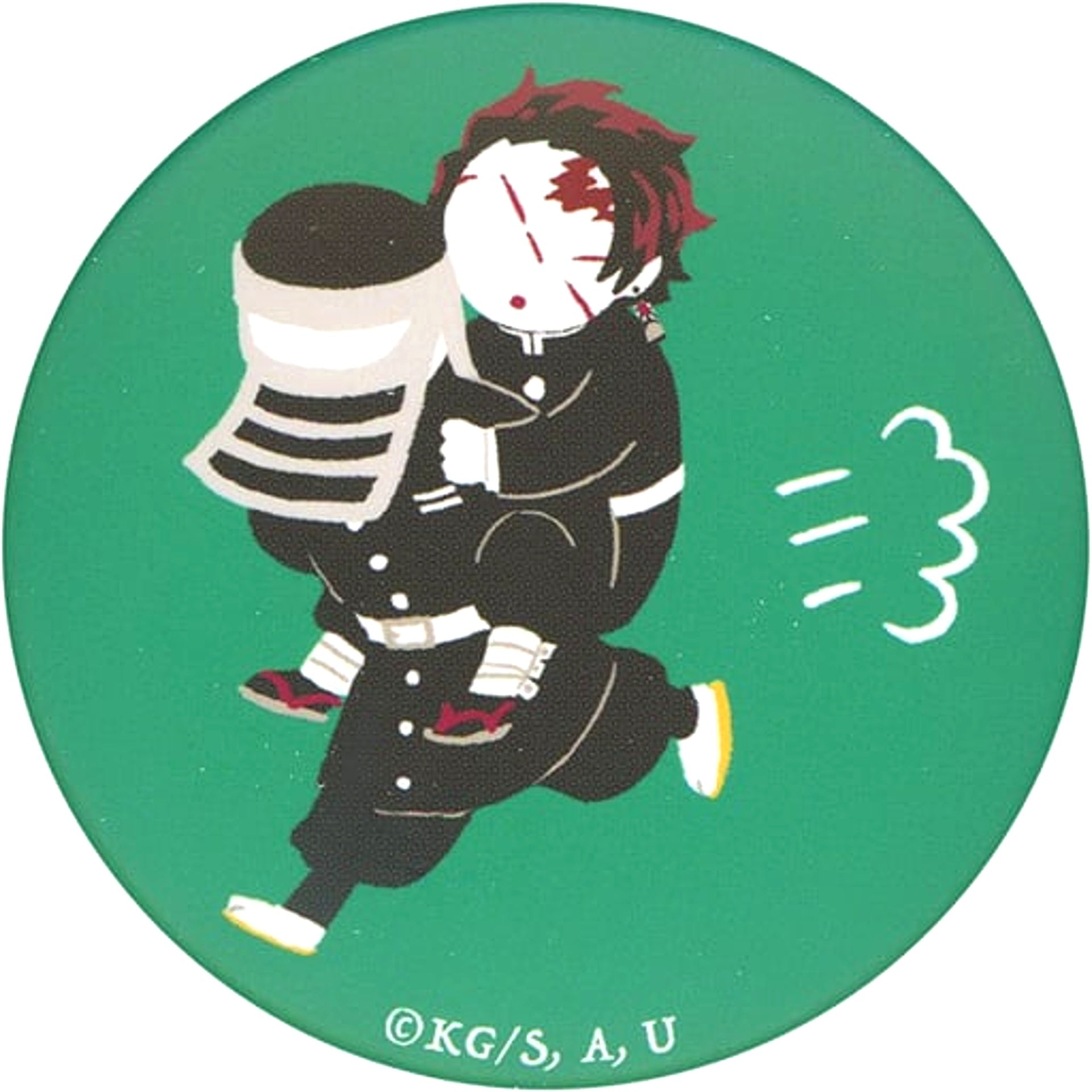 Tanjiro Kamado Demon Slayer Chara Badge Collection Yuru Palette A [USED]