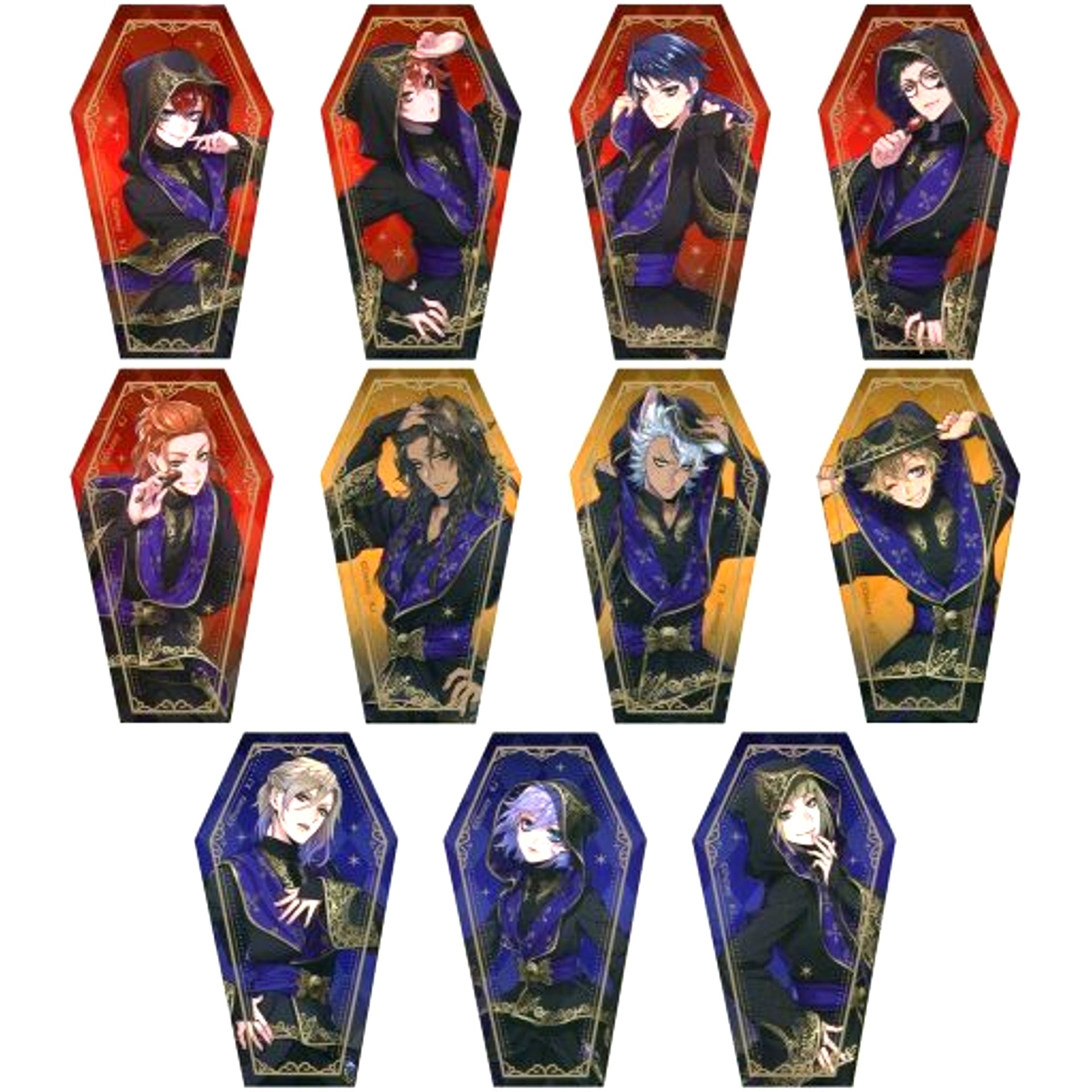 Set of 11 Disney Twisted-Wonderland Trading Button A Ver. [USED]