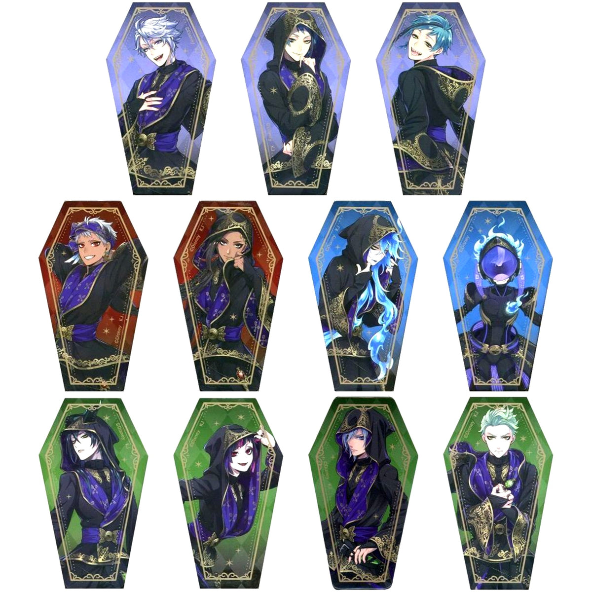 Set of 11 Disney Twisted Wonderland Trading Button B Ver. [USED]