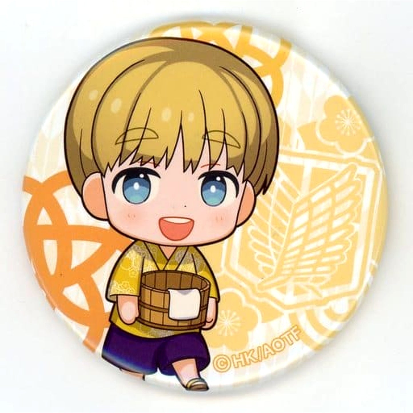 Armin Arlert Attack on Titan Mini Character Button Gokurakuyu Raku Spa: Yasumanakuteha Katenai Ofuro no Tami The Sento Season Limited [USED]