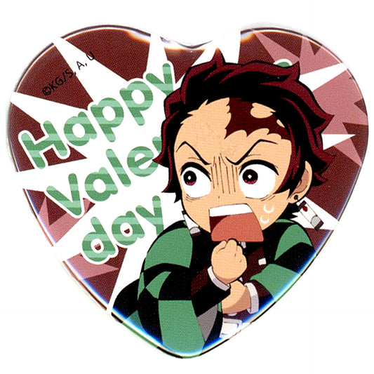 Tanjiro Kamado Demon Slayer: Kimetsu no Yaiba Heart Shape Button ufotable Cafe Machi Asobi CAFE Valentine Event 2021 [USED]