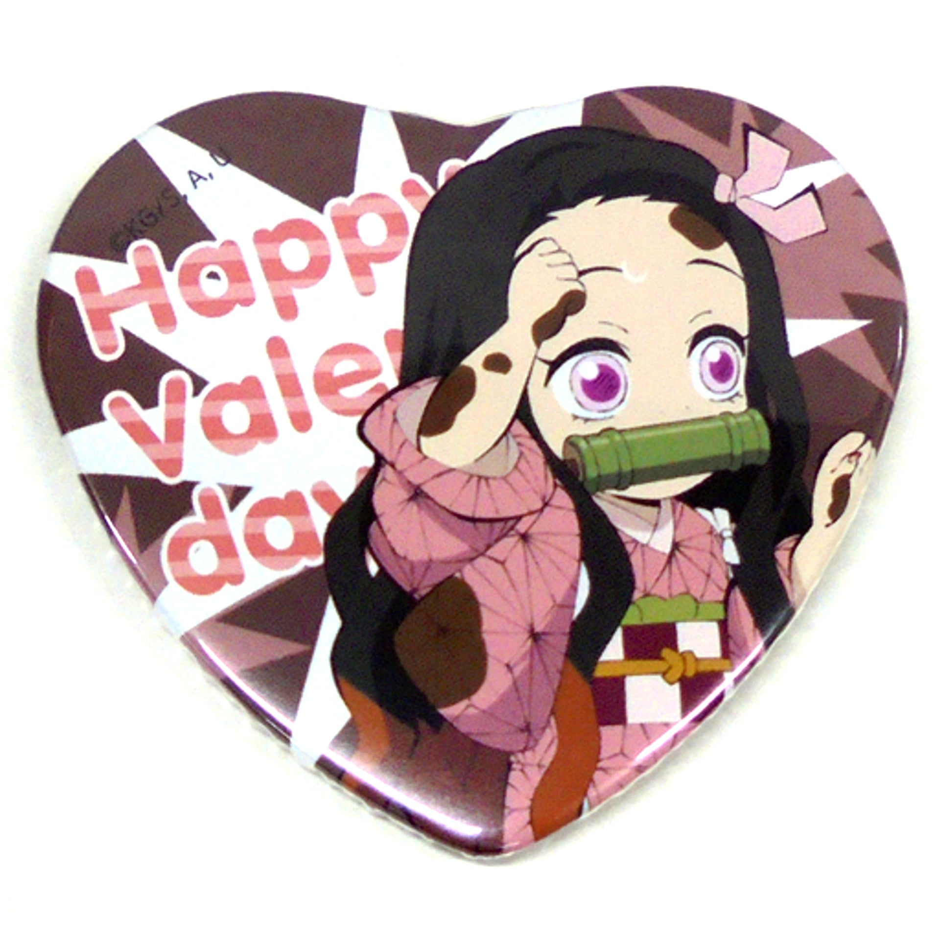 Nezuko Kamado Demon Slayer: Kimetsu no Yaiba Heart Shape Button ufotable Cafe Machi Asobi CAFE Valentine Event 2021 [USED]