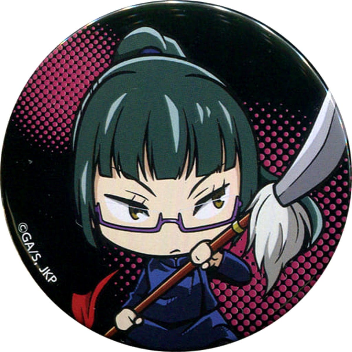 Jujutsu Kaisen Maki Zenin Chibi Trading Can Badge Domein Expansion Square Limited Buttons [USED]