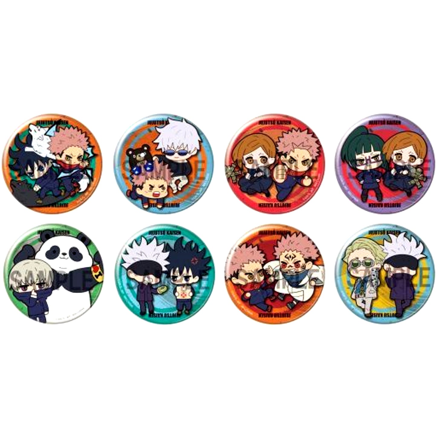 Set of 8 Jujutsu Kaisen Button Buddy Colle Edition [USED]