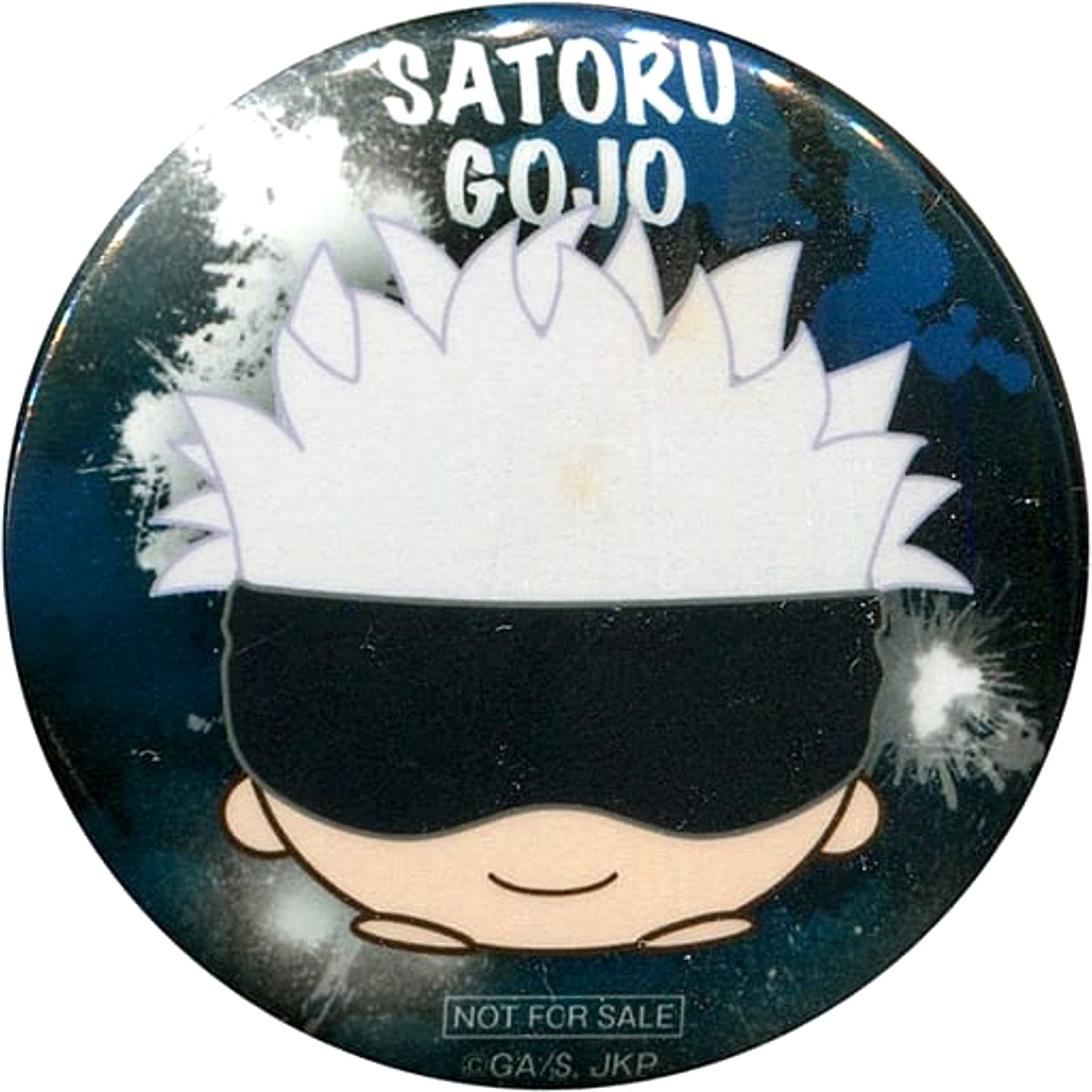 Satoru Gojo Jujutsu Kaisen 56mm Button animate Limited Mochikororin Plush Mascot Box Purchase Bonus [USED]