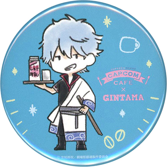 Gintama The Final Gintoki Sakata Trading Can Badge Capcom Cafe Limited Buttons [USED]