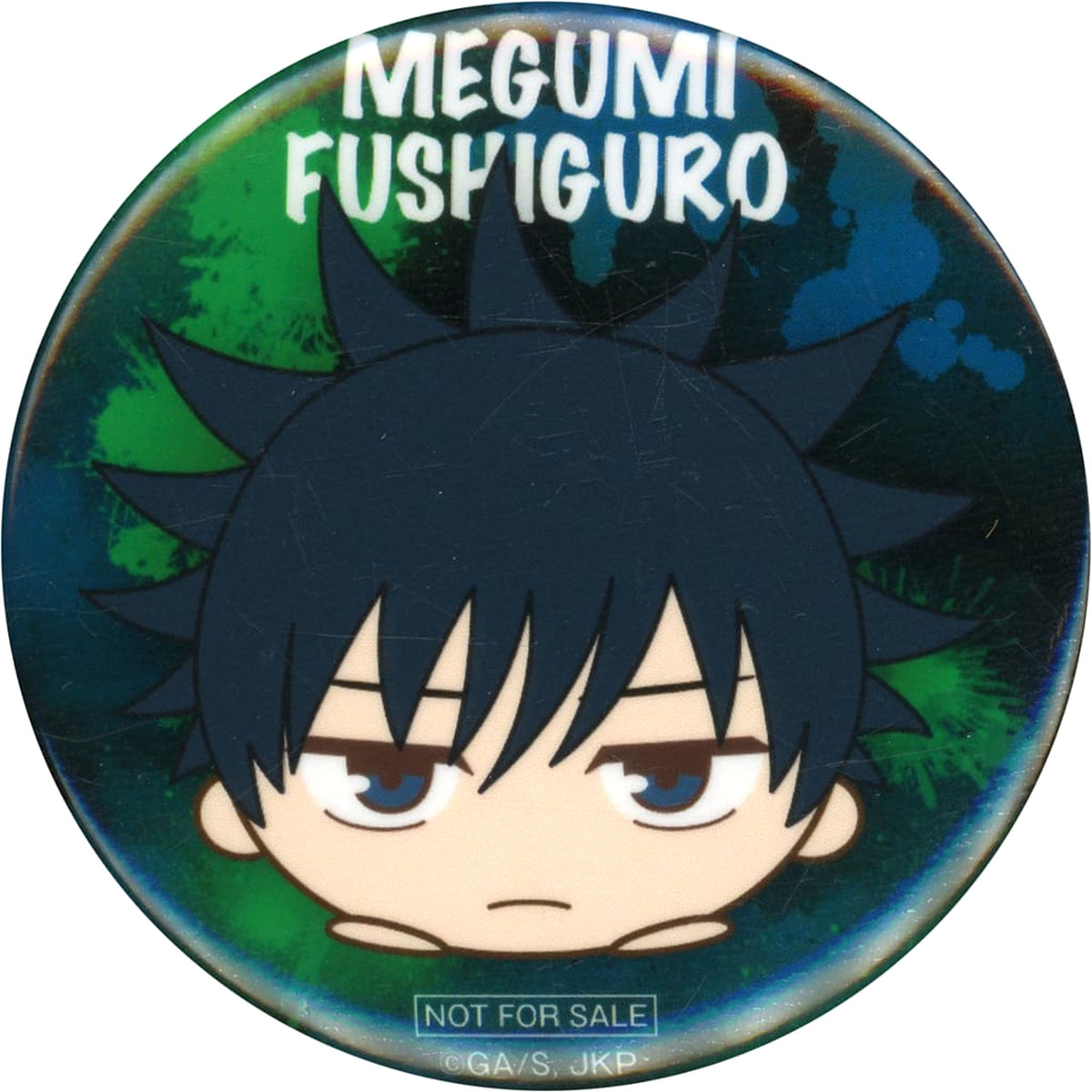 Jujutsu Kaisen Megumi Fushiguro 56mm Can Badge amiami Limited Mochikororin Plush Mascot Box Purchase Bonus Buttons [USED]