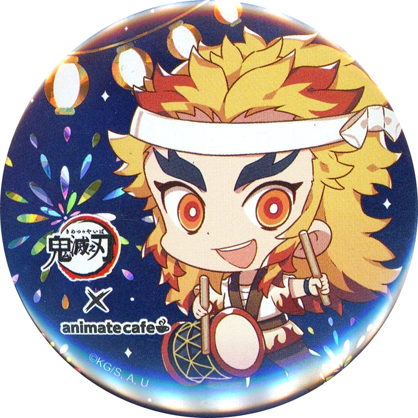 Kyojuro Rengoku Demon Slayer: Kimetsu no Yaiba Trading Button x animatecafe Taipei Ximen Store Taiwan Ltd [USED]