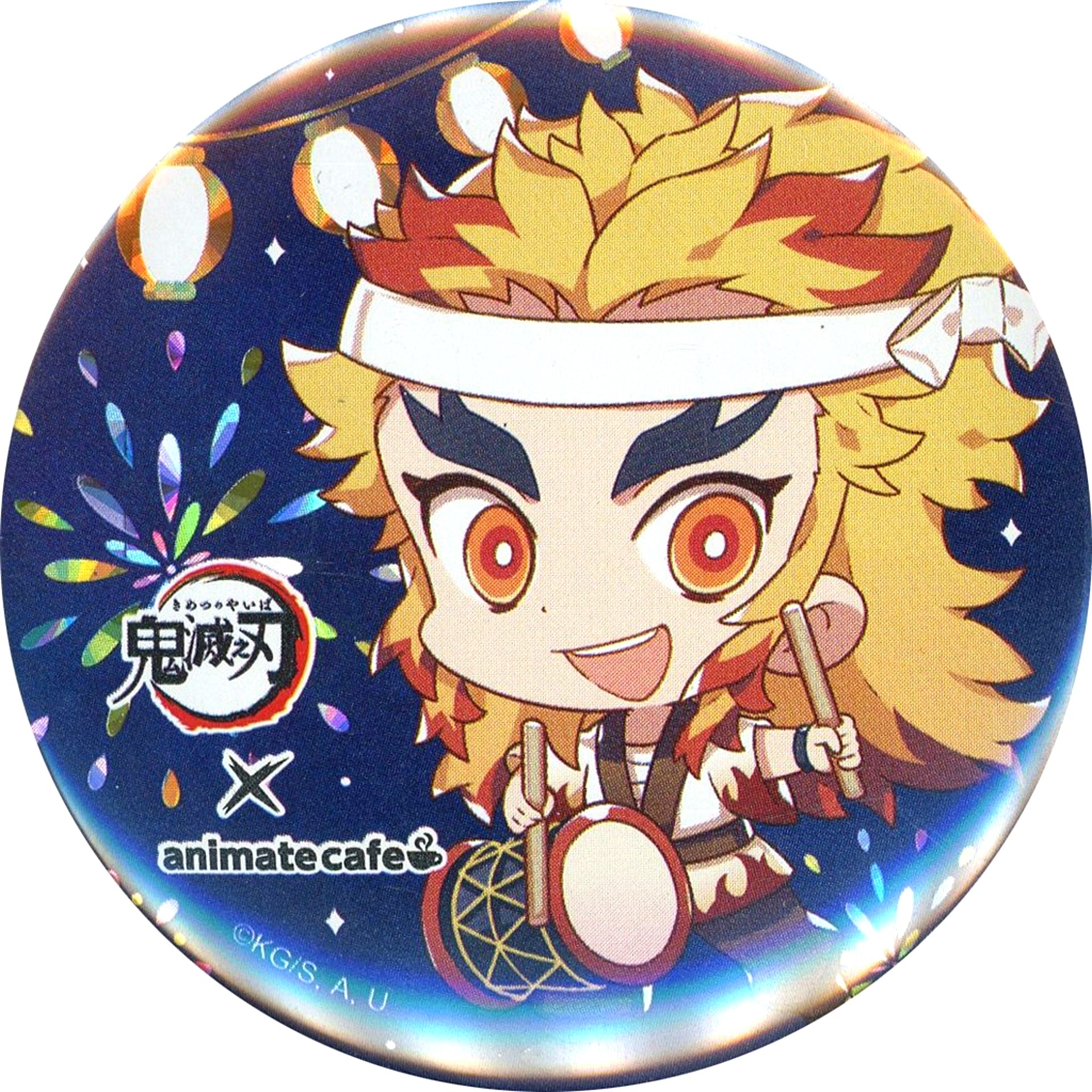 Kyojuro Rengoku Demon Slayer: Kimetsu no Yaiba Trading Button x animatecafe Taipei Ximen Store Taiwan Ltd [USED]