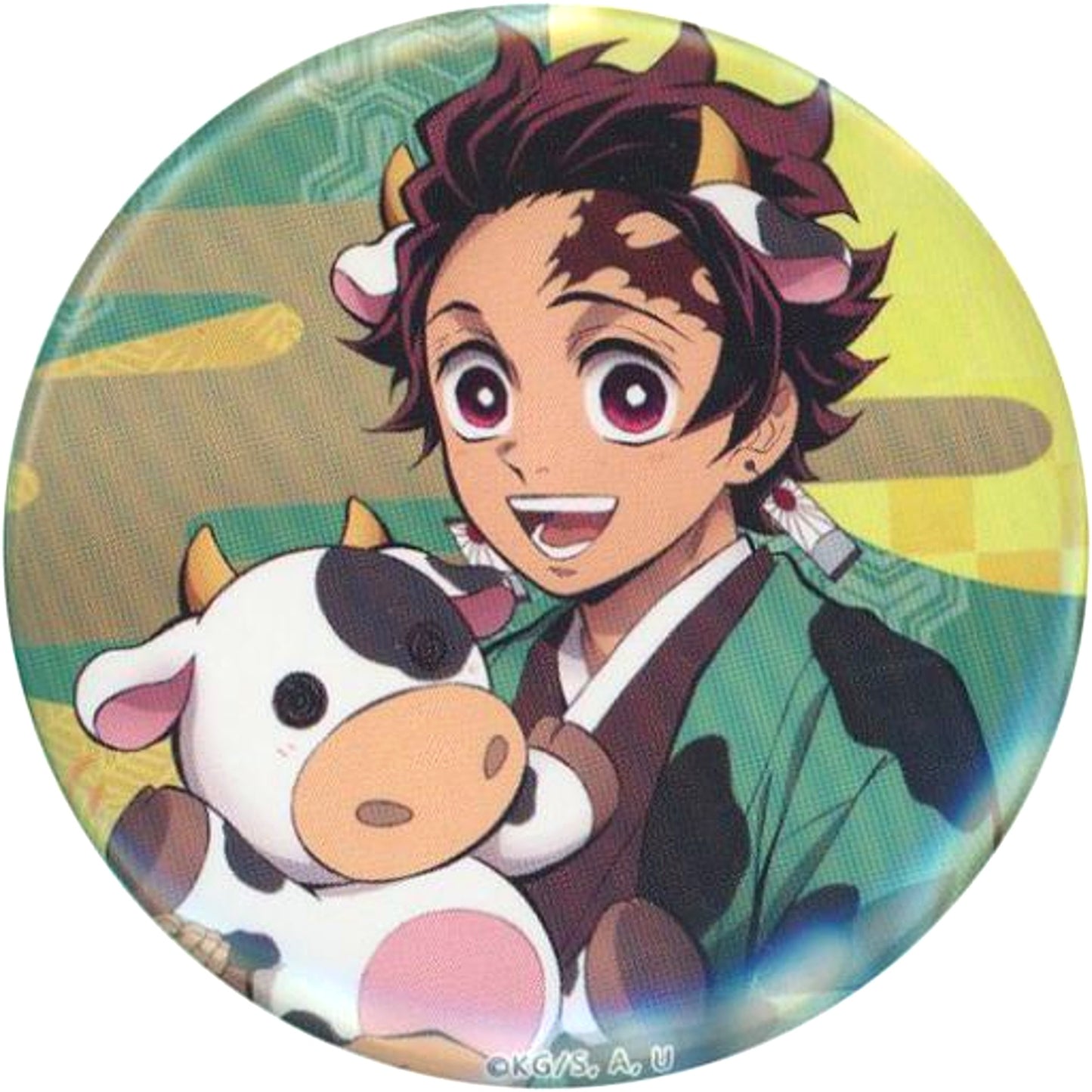 Tanjiro Kamado Demon Slayer: Kimetsu no Yaiba Kimetsusai Online 2nd Anniv Ox Year Random 57mm Button ufotable WEBSHOP [USED]