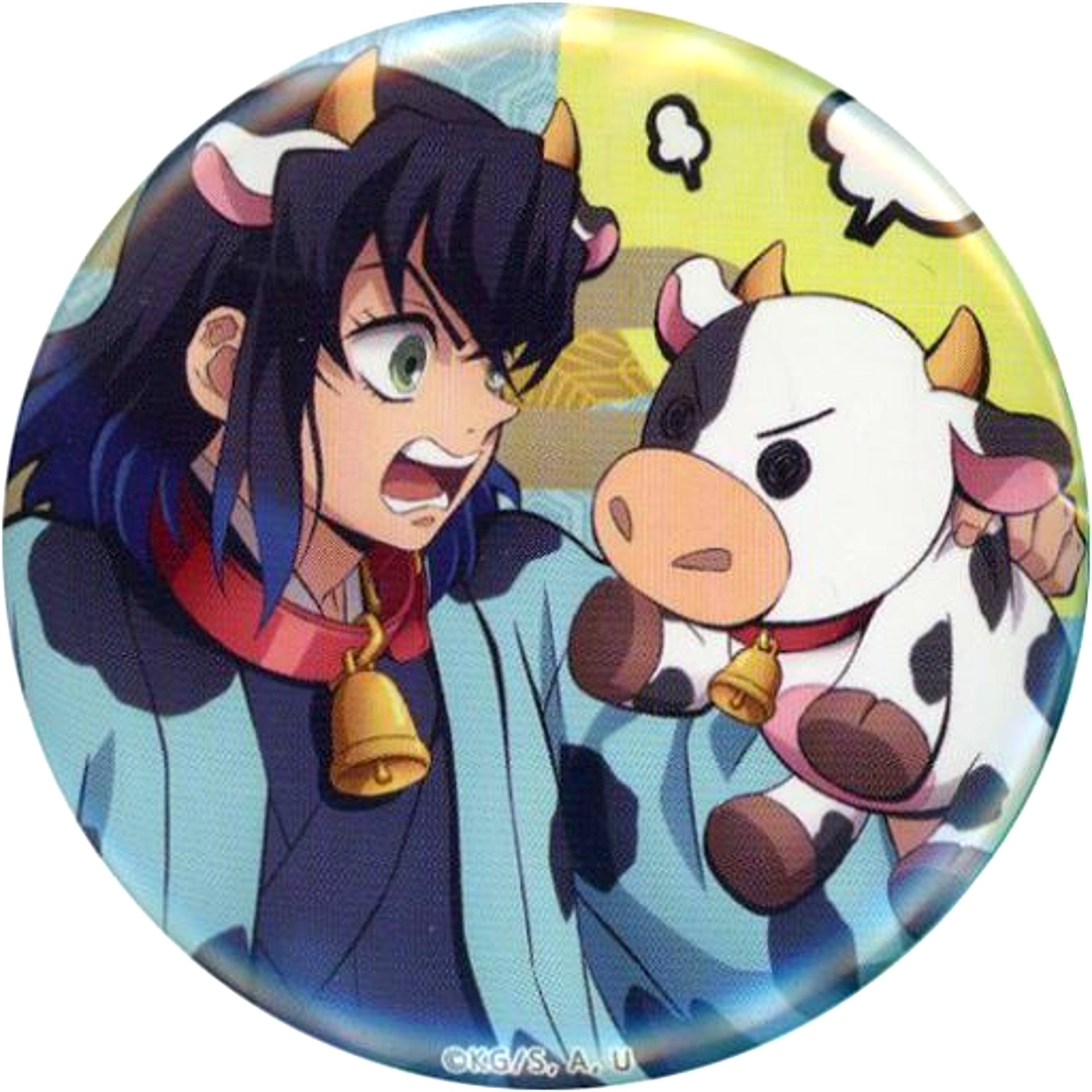 Inosuke Hashibira Demon Slayer Kimetsu Festival Online Anime 2nd Anniv Year of the Ox Random 57mm Button ufotable WEBSHOP Made-to-Order Limited [USED]