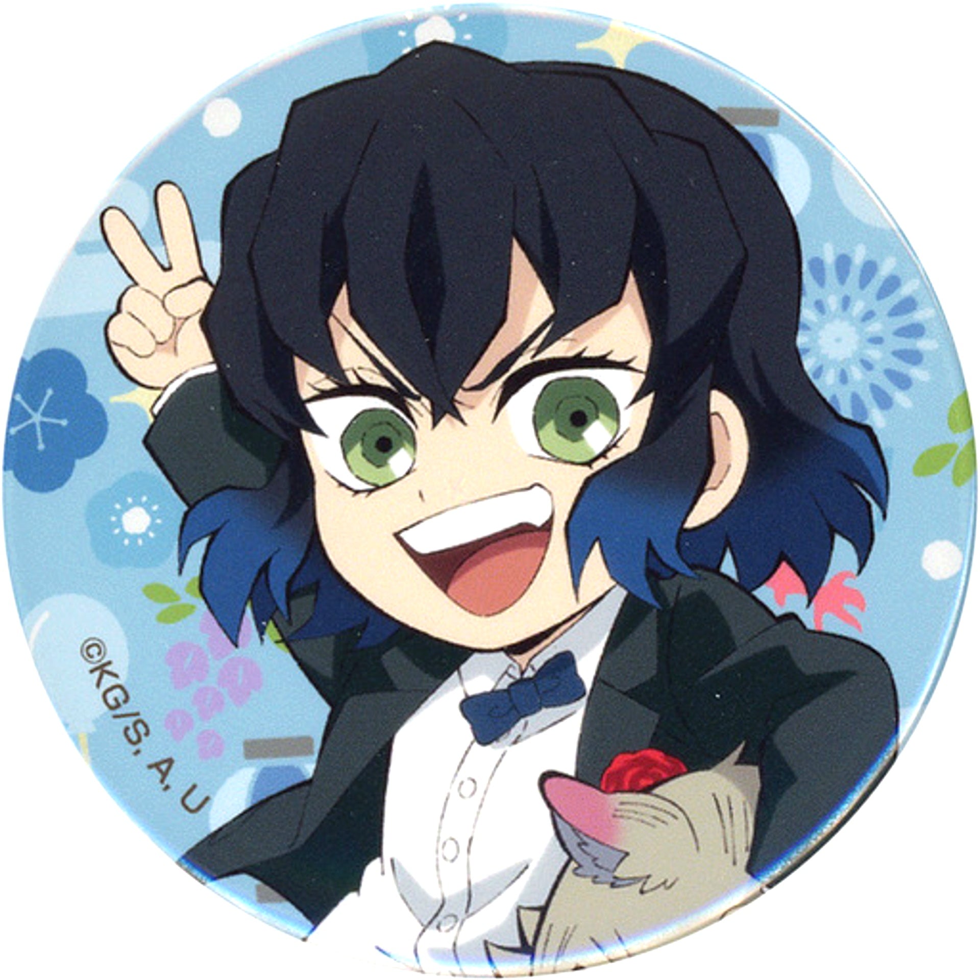 Inosuke Hashibira Demon Slayer Random Button Deformed Illustration ver. ANIPLEX+ Limited Kimetsu Fes Online Anime 2nd Anniv [USED]