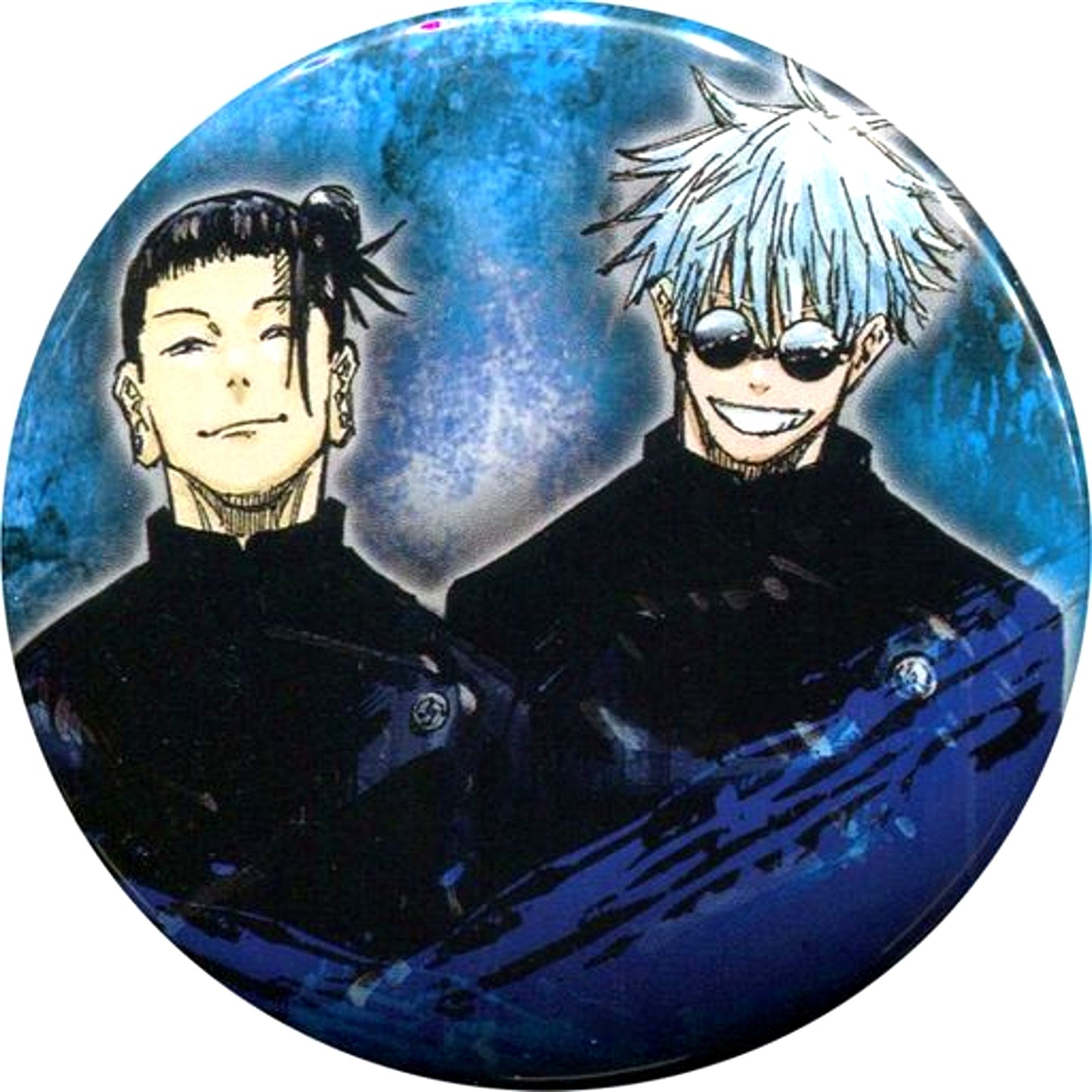 Single Satoru Gojo & Suguru Geto Jujutsu Kaisen 56mm Button Weekly Shonen Jump 2020 Issue 43 Applicant All Service [USED]